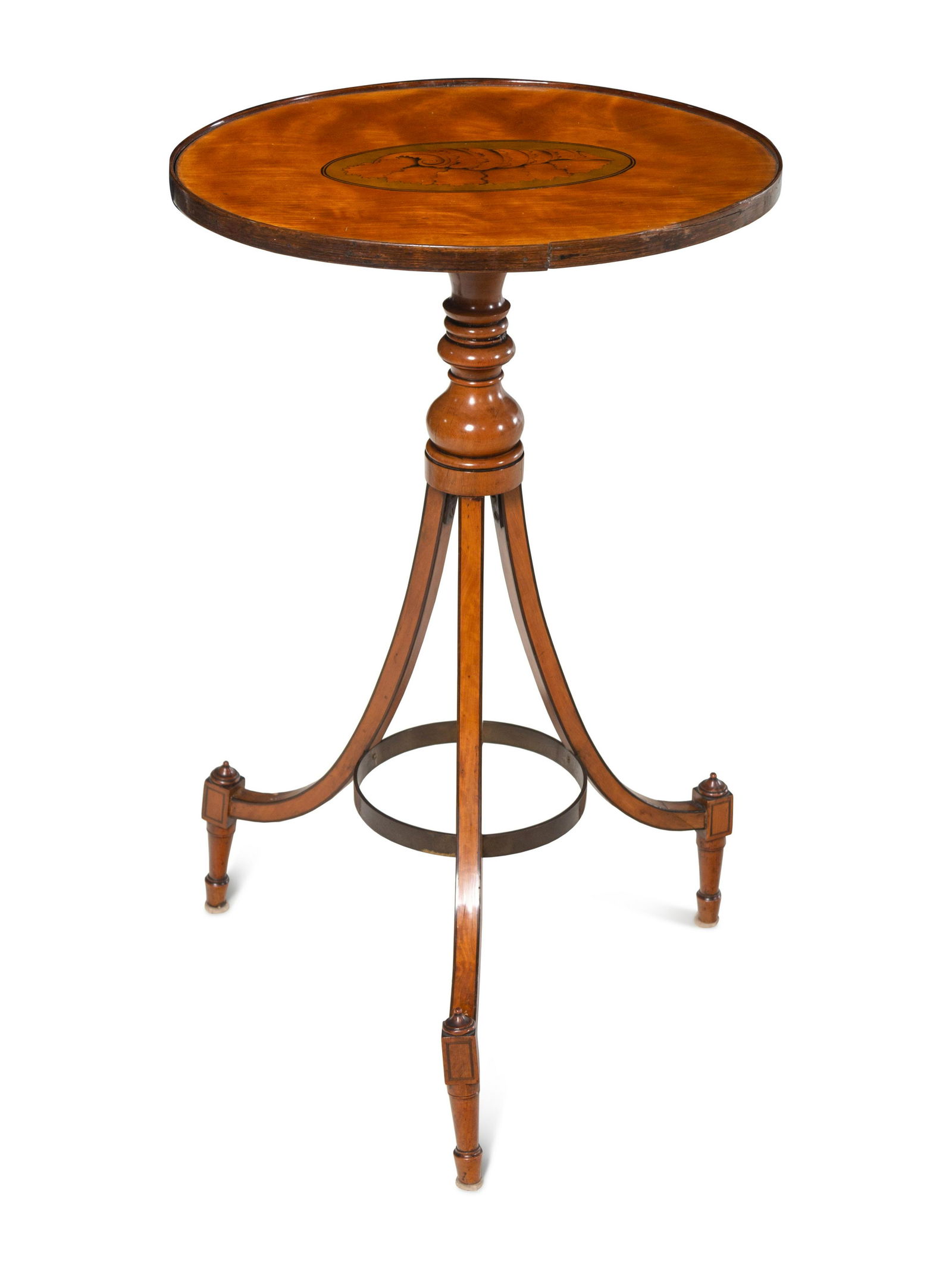 A George III Marquetry and Satinwood Occasional Table (1 of 3)