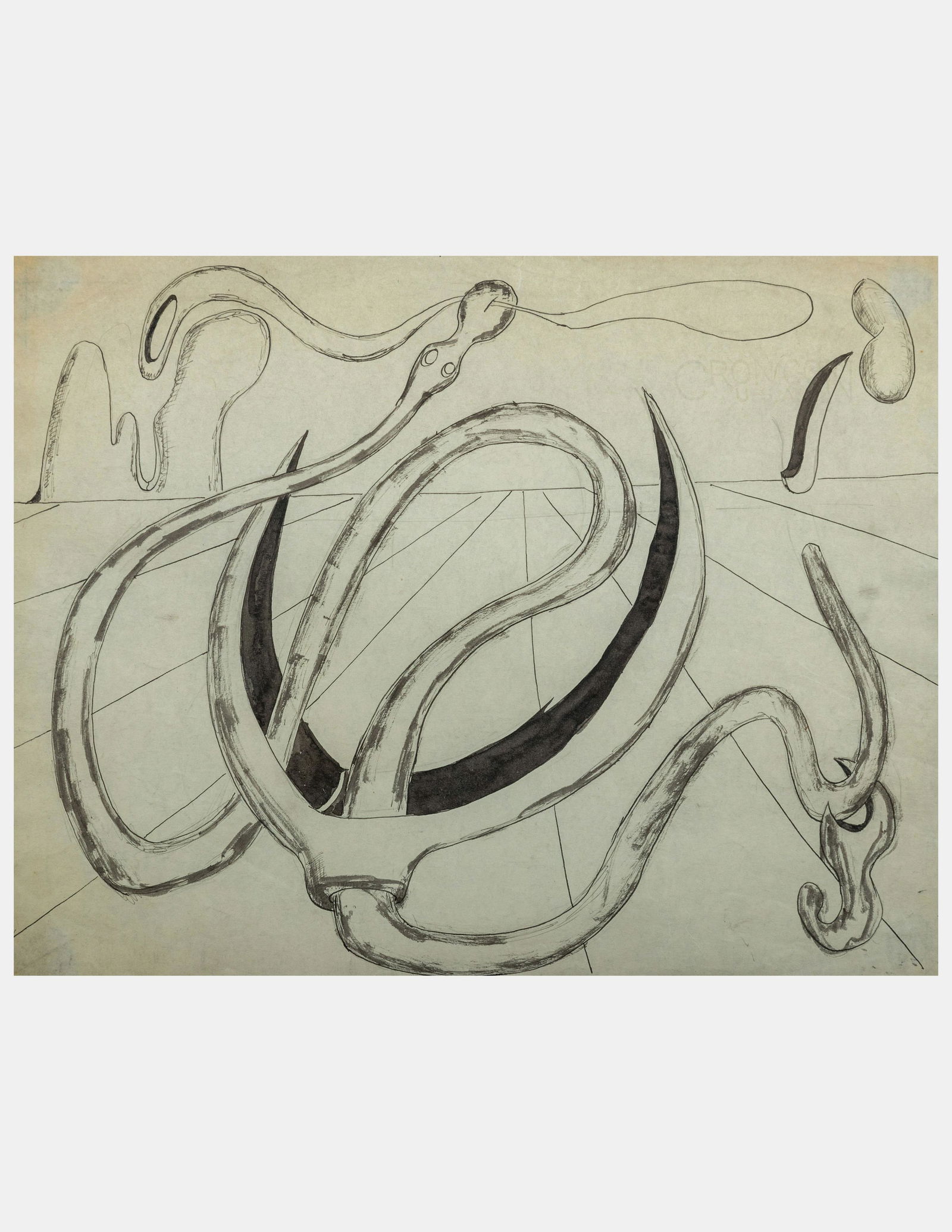 William Baziotes (American, 1912-1963) Untitled: William Baziotes (American, 1912-1963) Untitled ink and crayon on paper 9 x 11 1/2 inches. Provenance: Constance and Harry Baziotes, Reading, Pennsylvania Sold: Pennypacker-Andrews Auction Centre, Shi