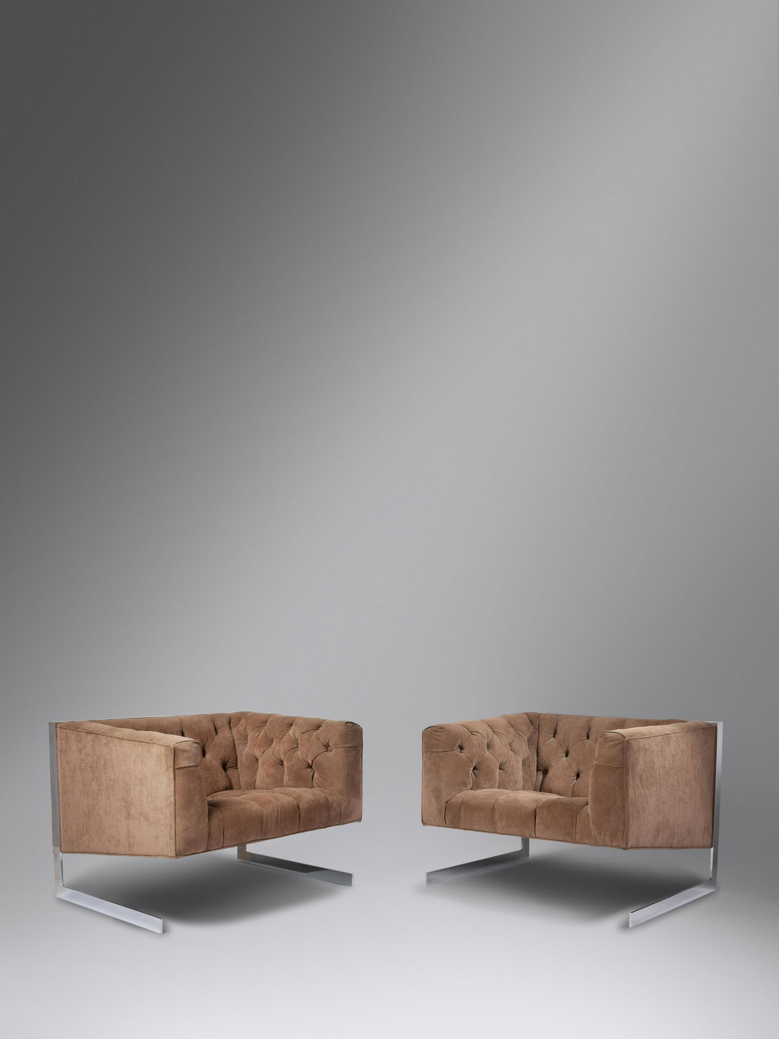 Milo Baughman  (American, 1923-2003) Pair of Lounge Chairs (1 of 2)