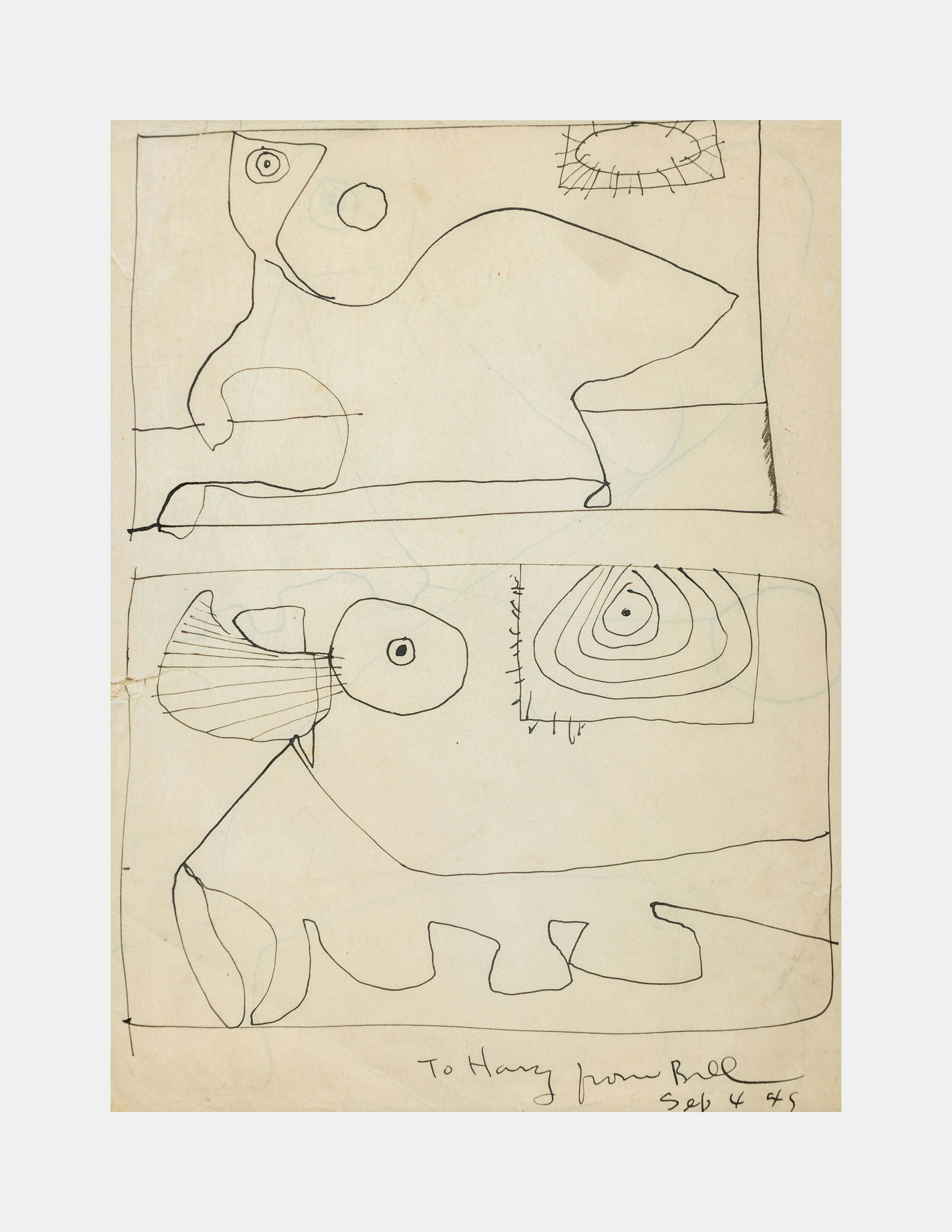 William Baziotes (American, 1912-1963) Untitled (To Harry from Bill), 1949 (1 of 5)