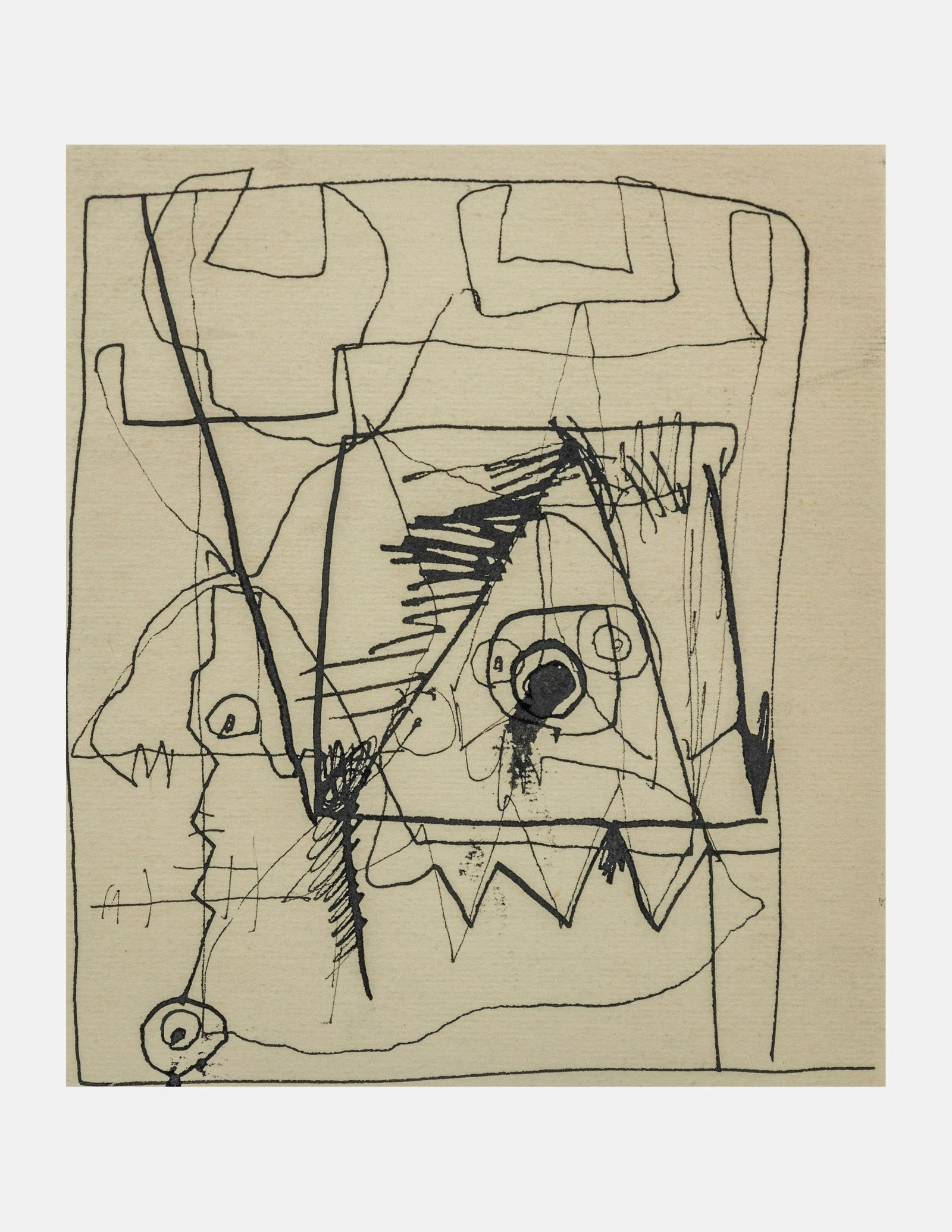 William Baziotes (American, 1912-1963) Untitled, 1943: William Baziotes (American, 1912-1963) Untitled, 1943 ink on paper 6 1/2 x 5 1/4 inches. Provenance: Constance and Harry Baziotes, Reading, Pennsylvania Sold: Pennypacker-Andrews Auction Centre, Shill