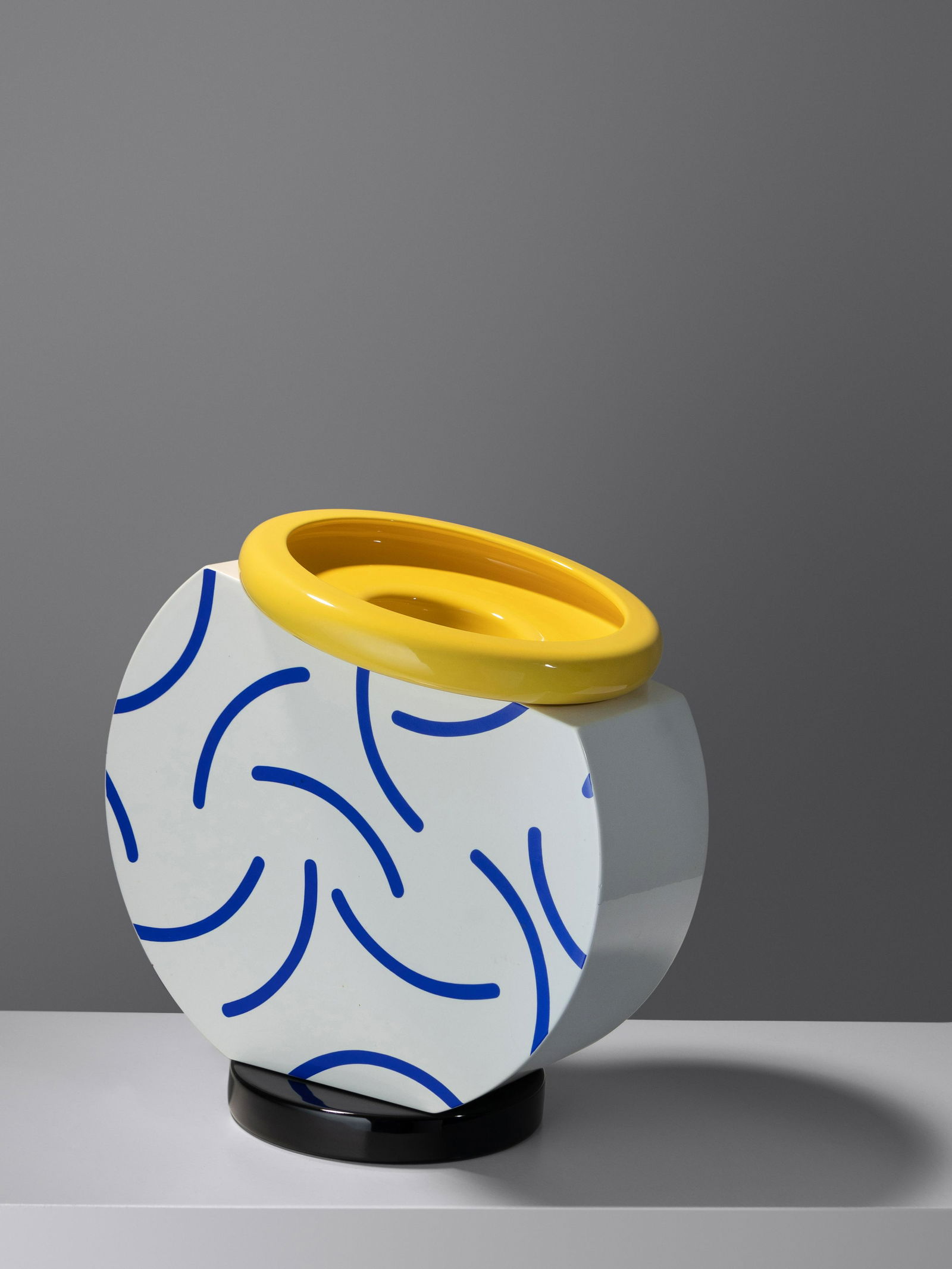 Martine Bedin (French, b. 1957) Cucumber Vase, Alessio Sarri Ceramiche for Memphis Milano, Italy, (1 of 2)