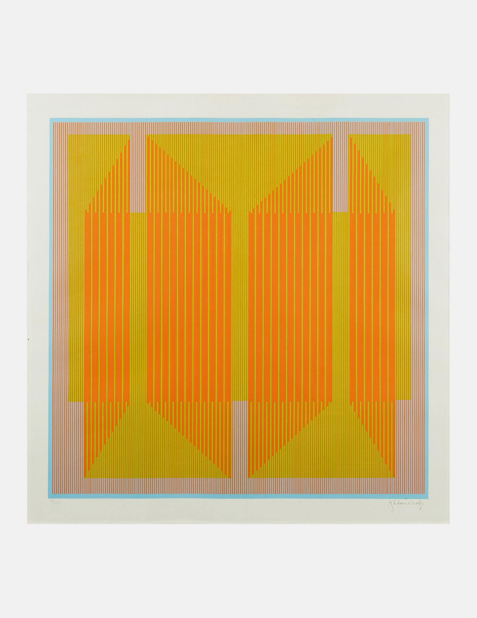 Julian Stanczak (American/Polish, 1928-2017) Emerging Orange, 1970 (1 of 7)