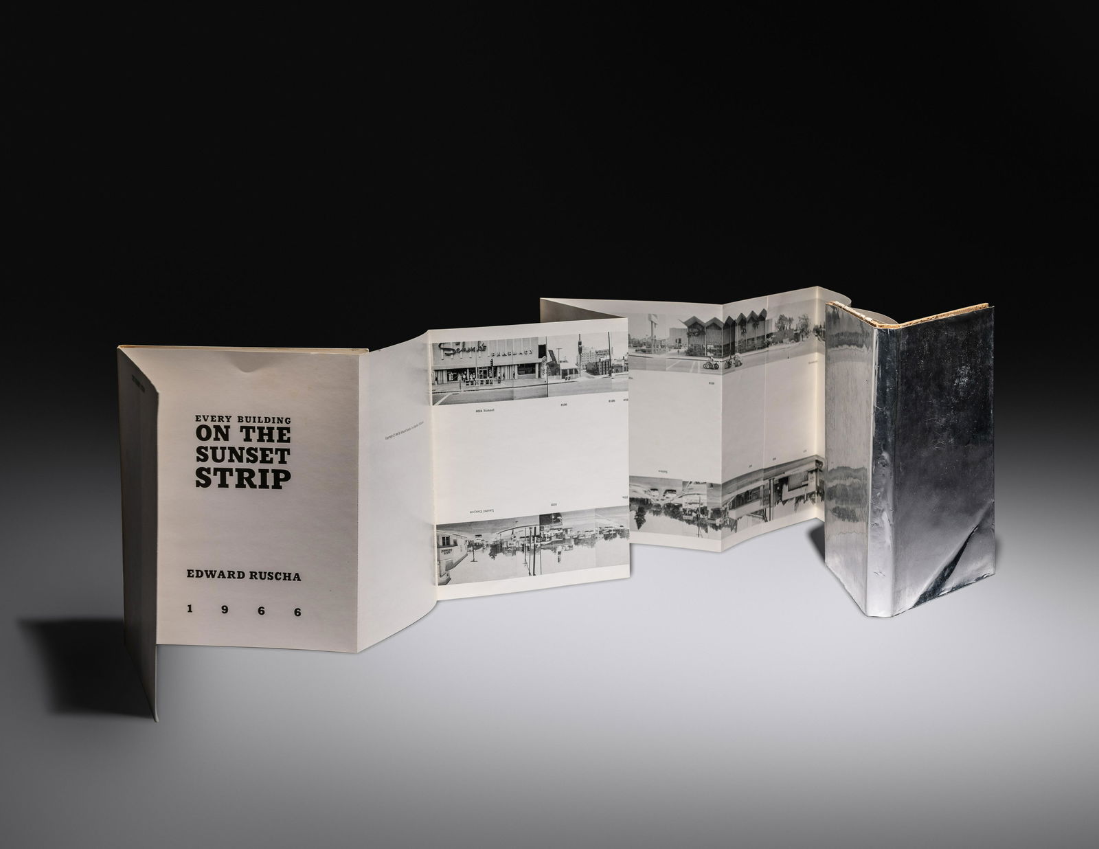 Ed Ruscha (American, b. 1937) Every Building on the Sunset Strip, 1966: Ed Ruscha (American, b. 1937) Every Building on the Sunset Strip, 1966 Offset lithograph on accordion-folded wove paper;from the second edition of 5,000 copies printed in 1971, published by the artist