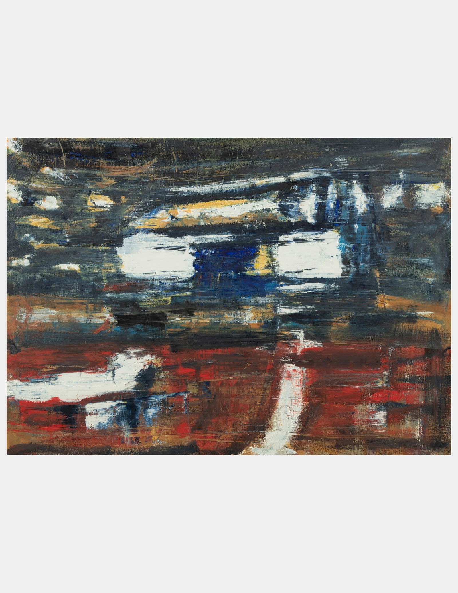 David Kapp (American, b. 1953) Oncoming Car, 1988: David Kapp (American, b. 1953) Oncoming Car, 1988 oil on canvas signed David Kapp, titled and dated (verso) 50 x 70 inches. Property from The Private Collection of Ted and Generosa Ammon, New York, Ne