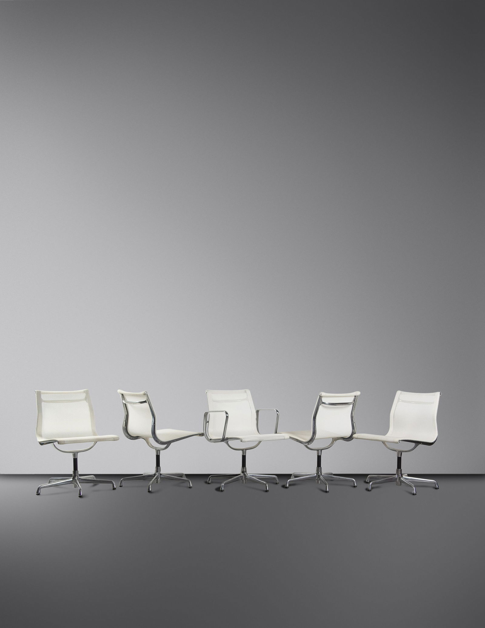 Charles and Ray Eames (American, 1907-1978 | American, 1912-1988) Set of Ten Aluminum Group Chairs (1 of 4)
