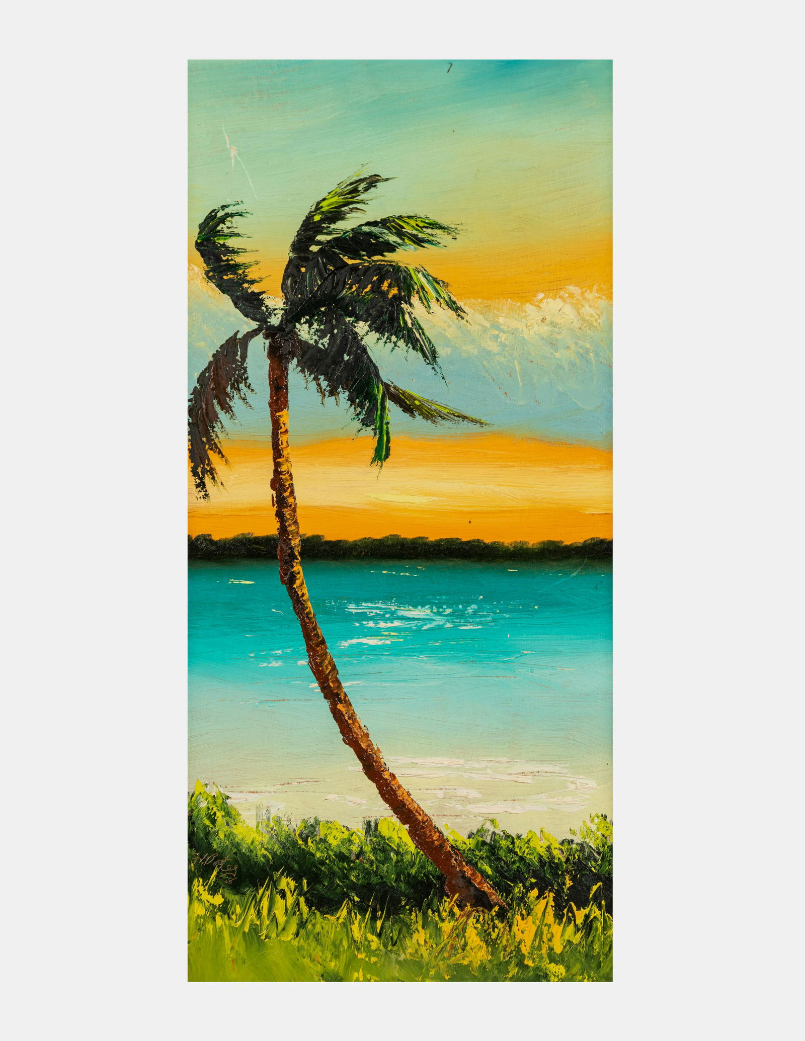 Hezekiah Baker (American, 1940-2007) Untitled (Florida Highwayman Palm Tree) (1 of 6)