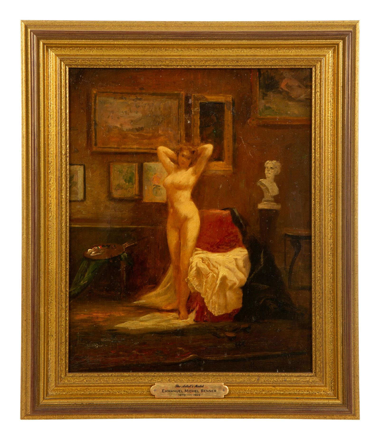 Emmanuel Michel (Many) Benner (French, 1873-1965) The Artist's Model (1 of 5)