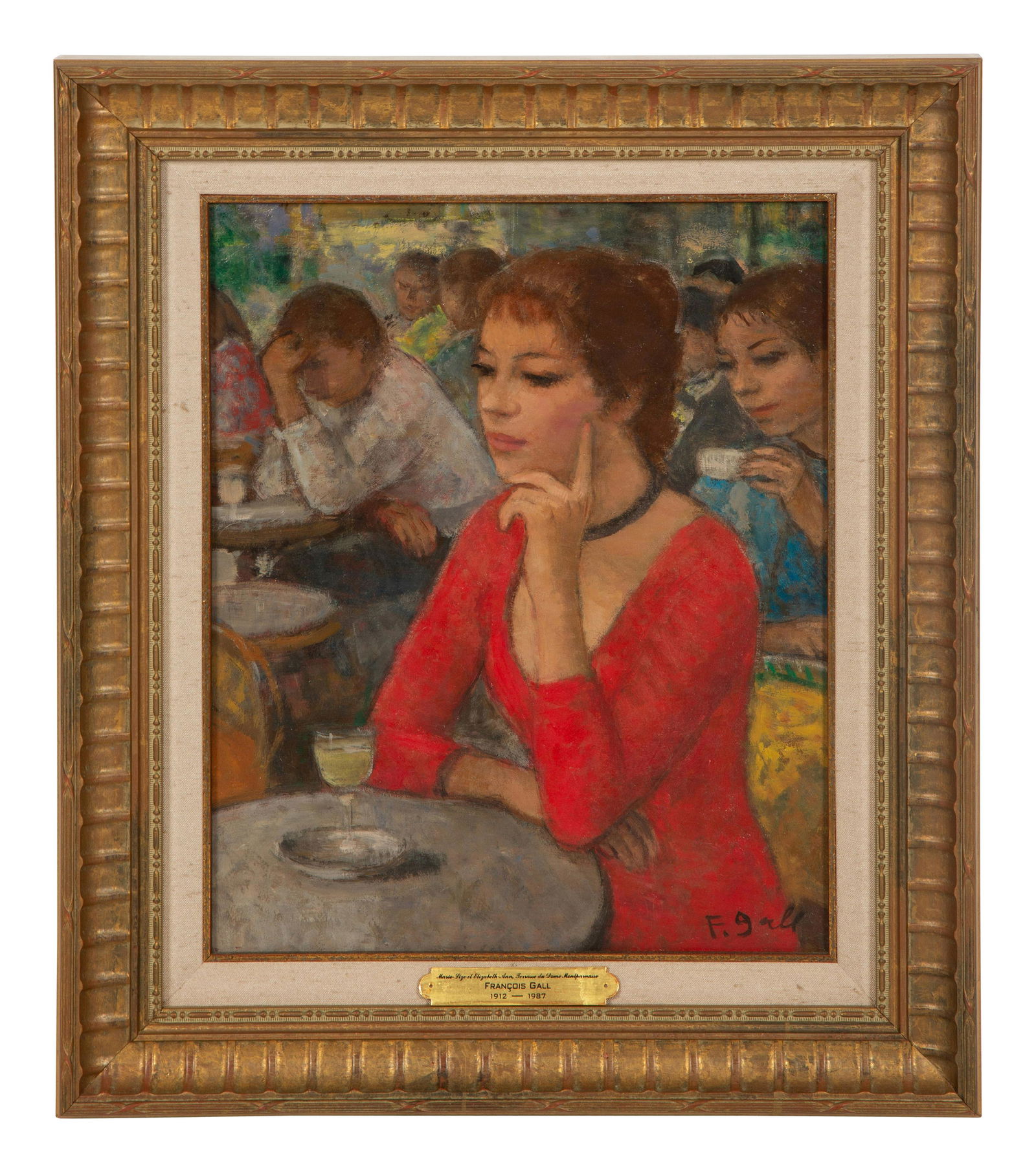 Francois Gall (French, 1912-1987) Marie-Lize et Elizabeth-Ann, Terrasse du Dome Montparnasse, c. (1 of 5)