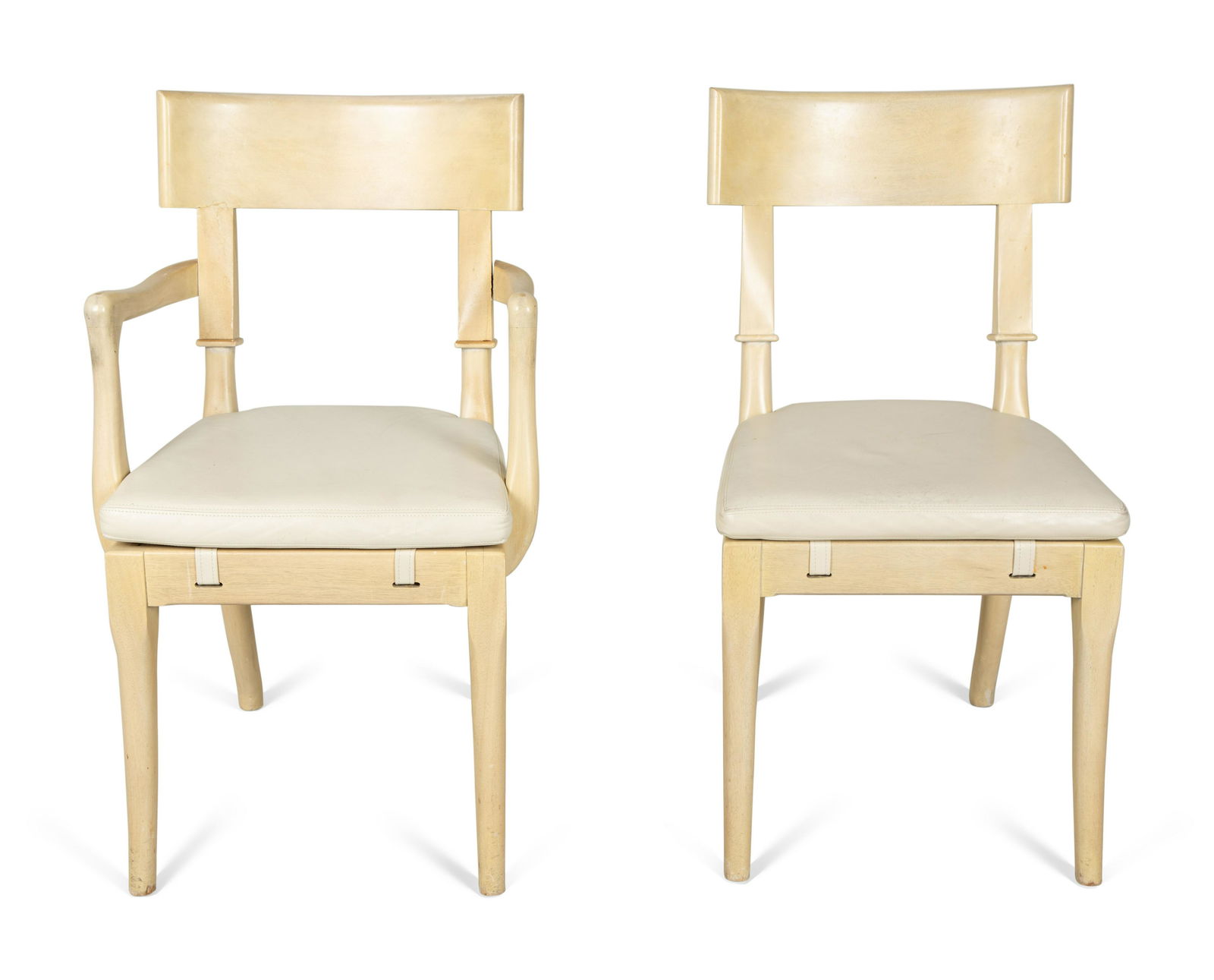 A Suite of Modern Design Dining Chairs, Two Arm and Four Side Chairs Height 34 1/4 x width 21 x (1 of 4)