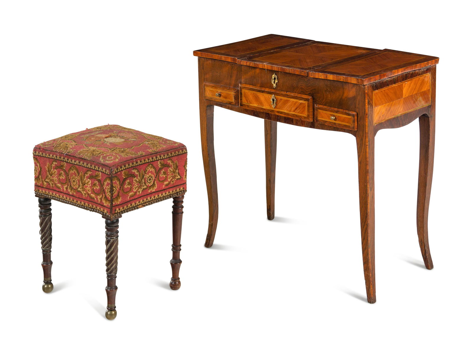 A Louis XV/XVI Transitional Style Kingwood and Fruitwood Poudresse (1 of 4)