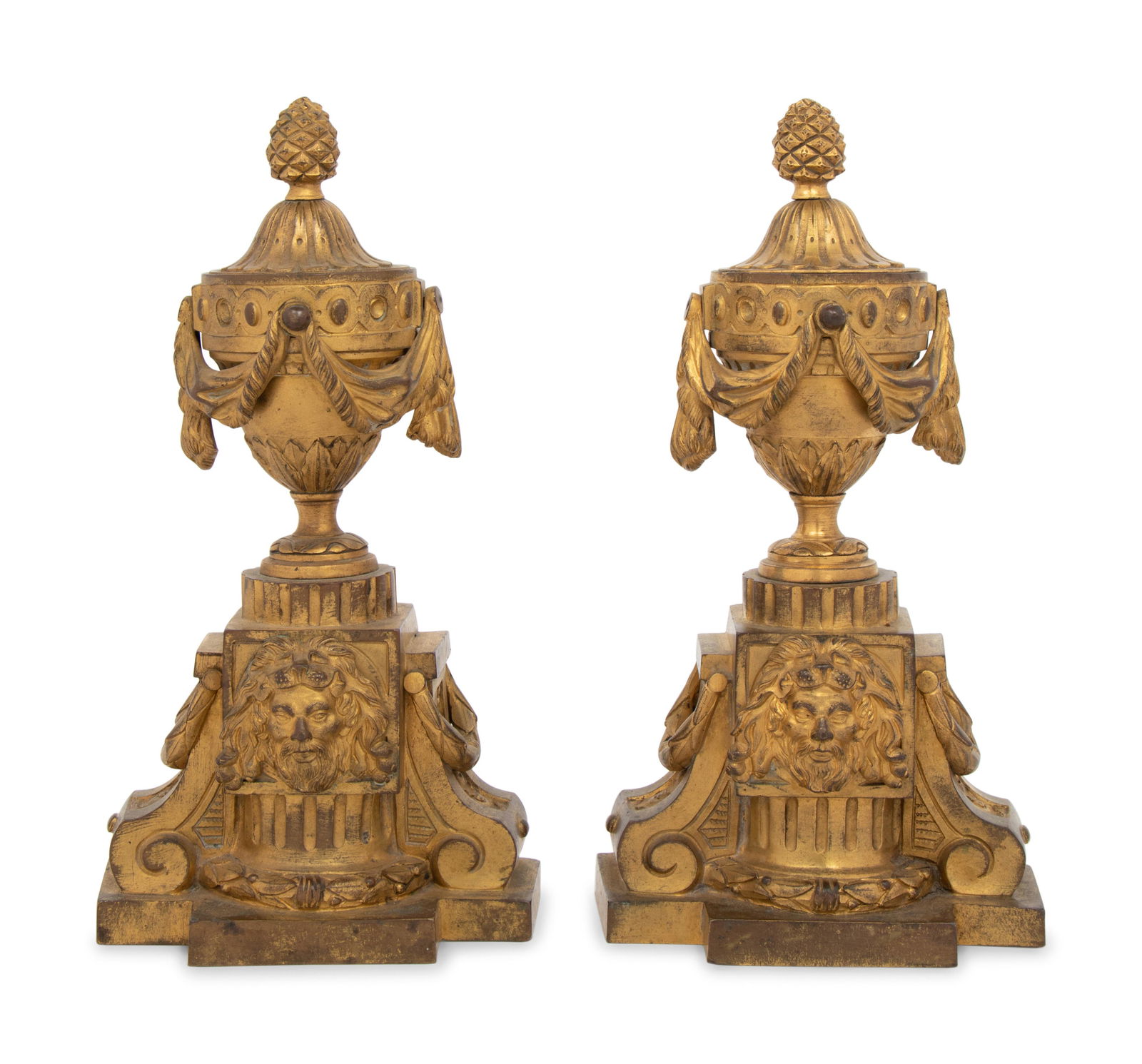 A Pair of Louis XVI Style Gilt Bronze Chenets (1 of 3)