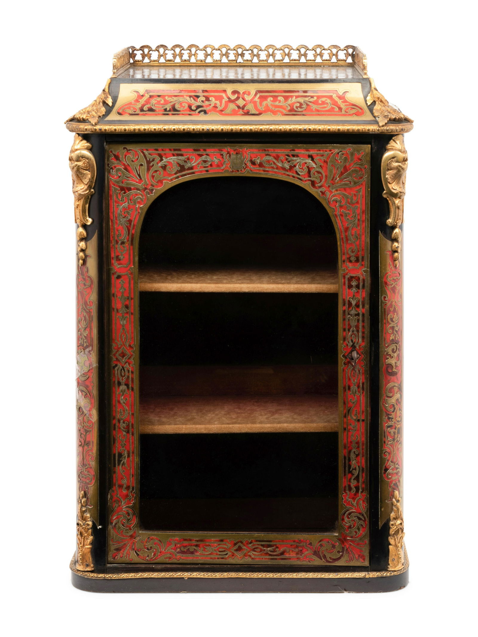 A Napoleon III Style Gilt Bronze Mounted Boulle Marquetry Hanging Cabinet (1 of 3)