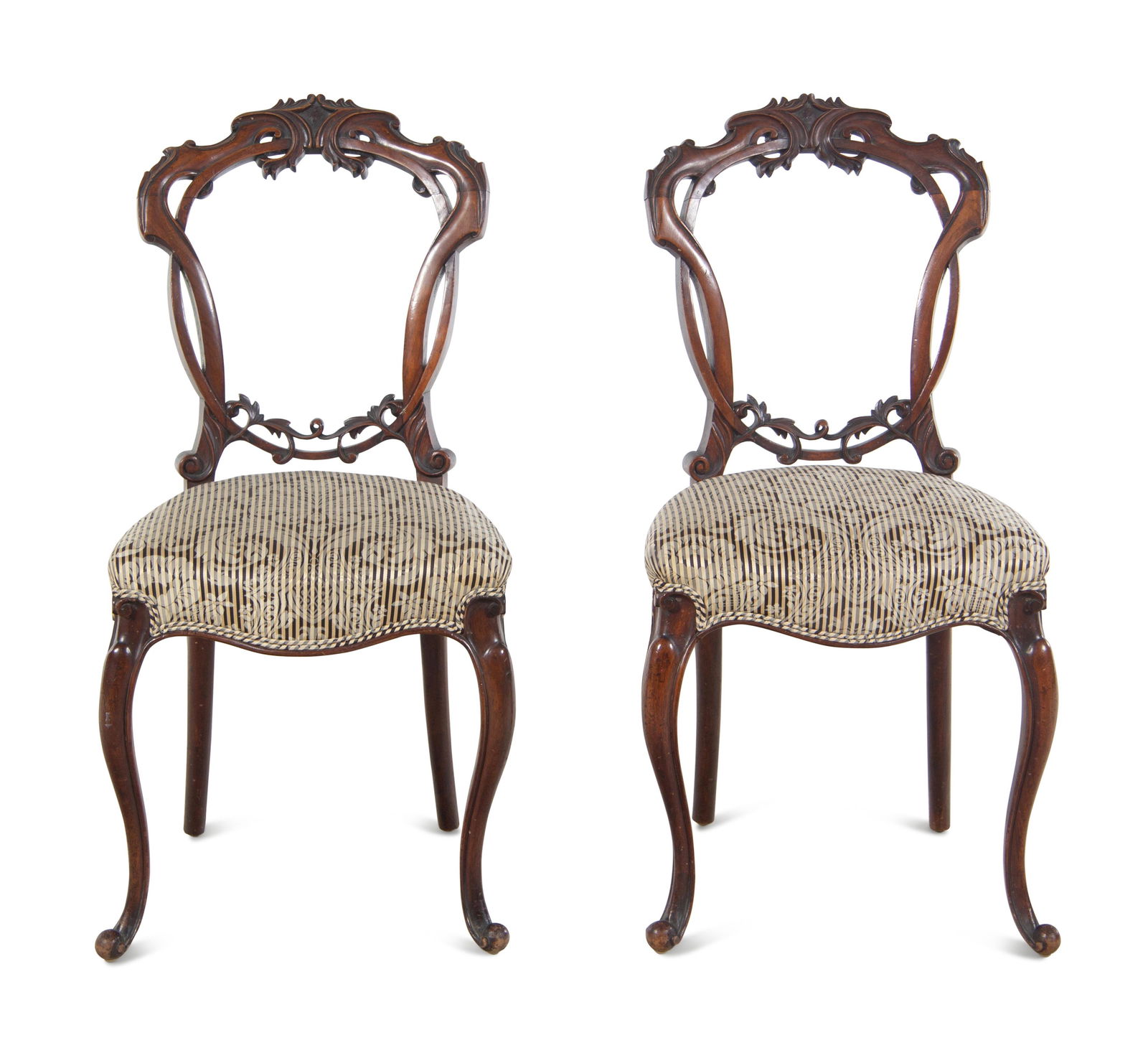 A Pair of French Aesthetic Movement Mahogany Side Chairs (1 of 3)