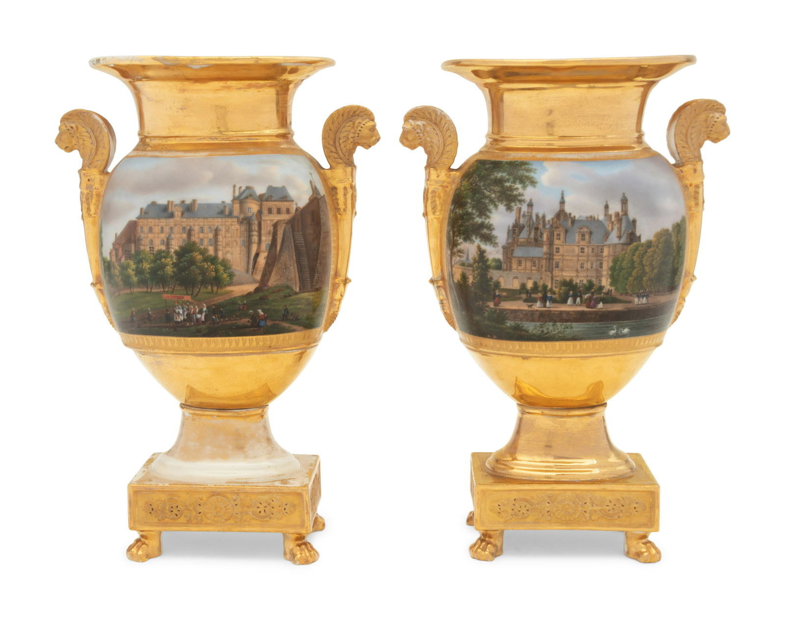 A Pair of Paris Porcelain Urns (1 of 3)