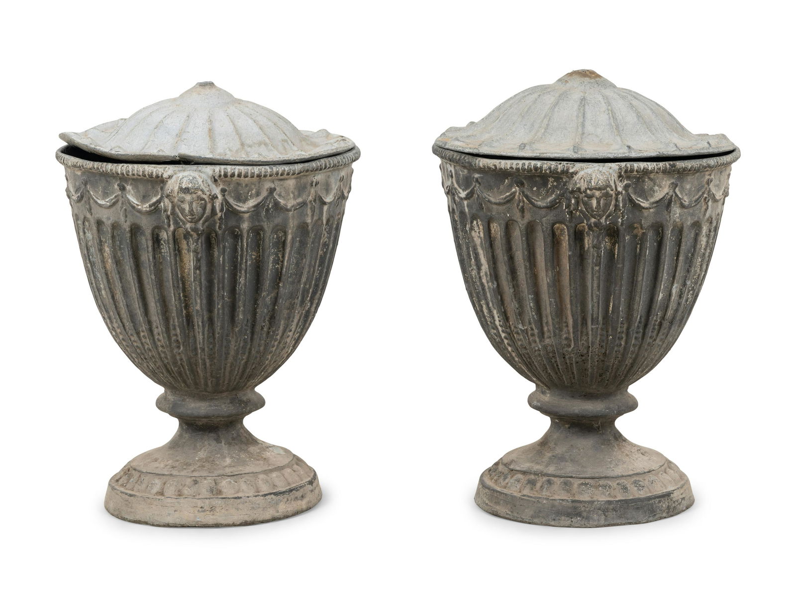 A Pair of Neoclassical Lead Jardinieres (1 of 4)
