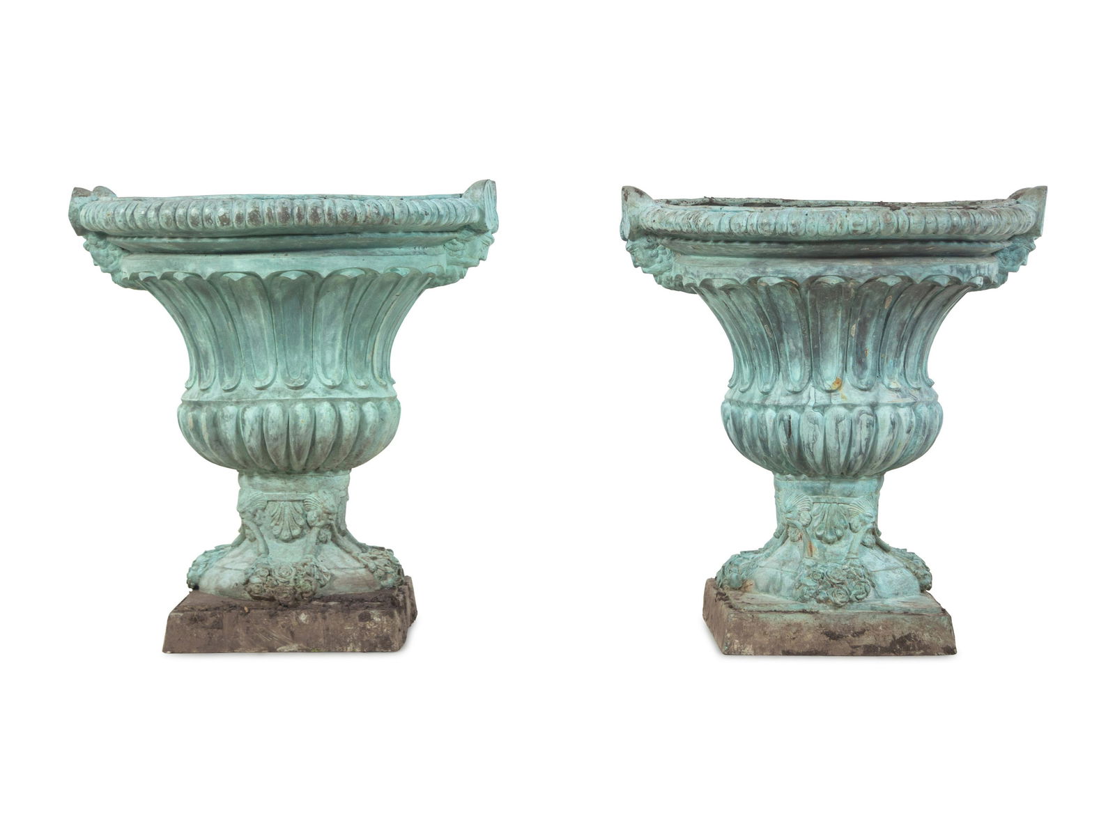 A Pair of Cast Metal Planters (1 of 3)