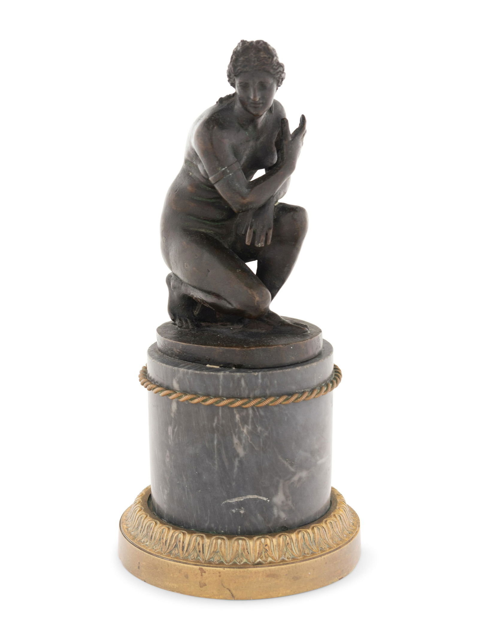A Continental Bronze Figure of Venus on a Marble Base (1 of 3)