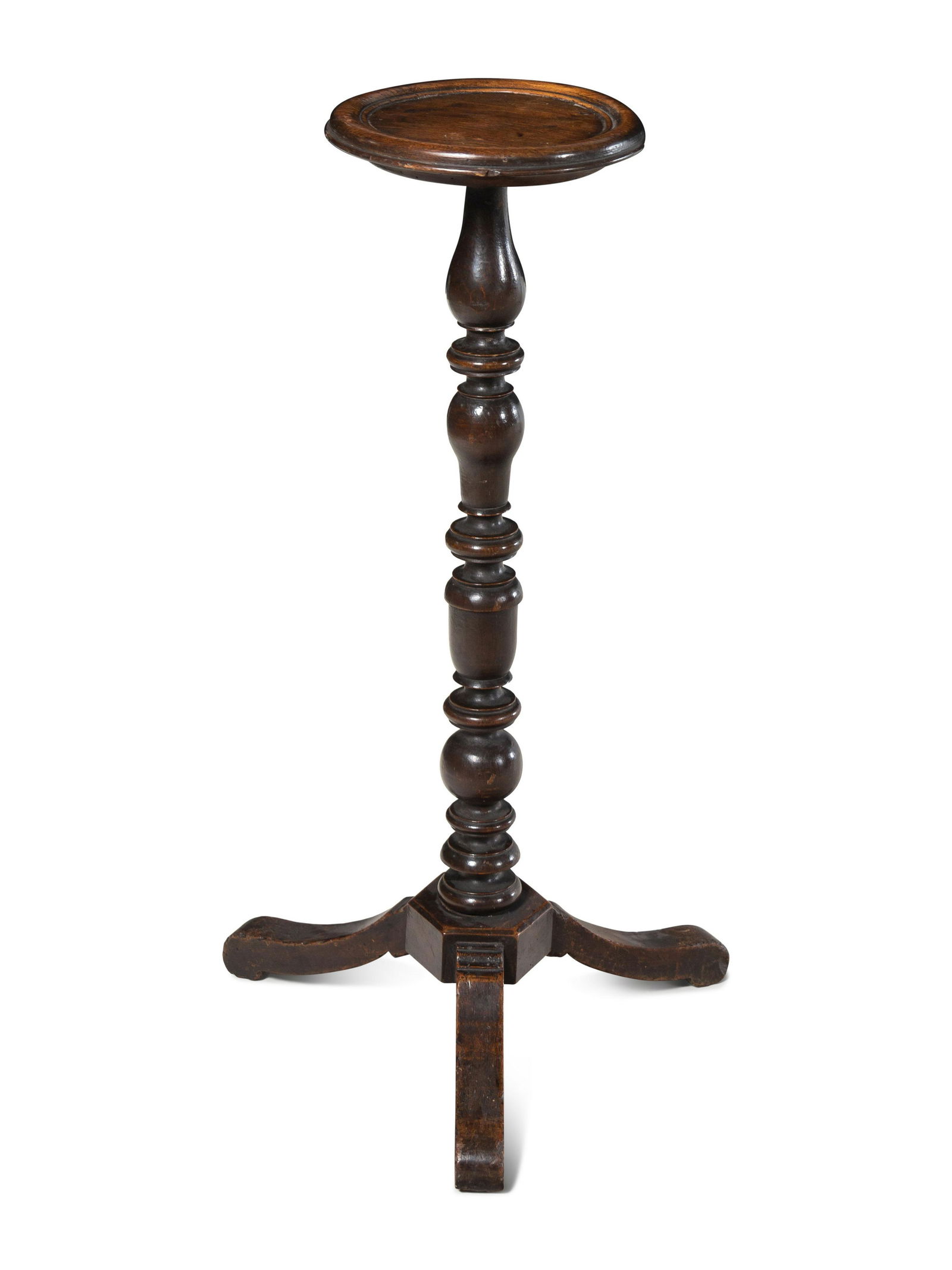 A William and Mary Oak Candle Stand (1 of 2)