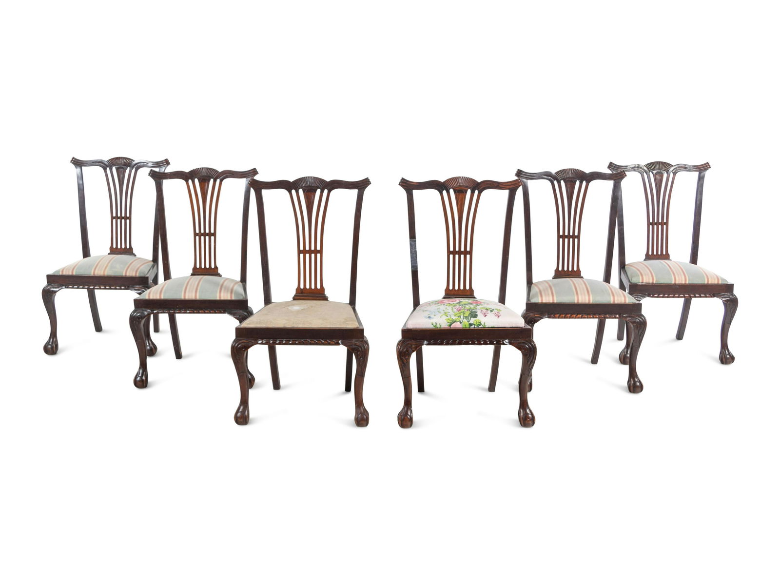 A Set of Six George III Style Mahogany Dining Chairs (1 of 4)