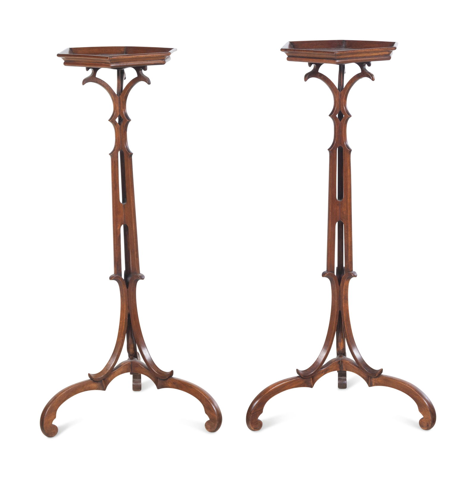 A Pair of Georgian Style Mahogany Stands (1 of 2)