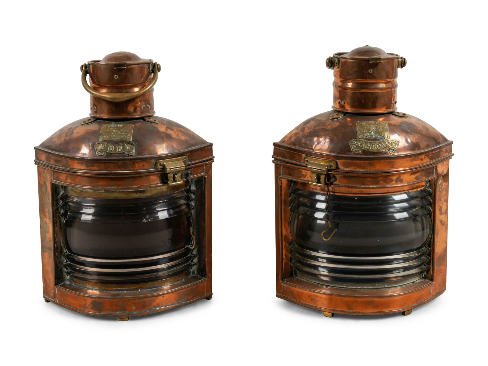 A Pair of Copper Ship Lanterns (1 of 5)