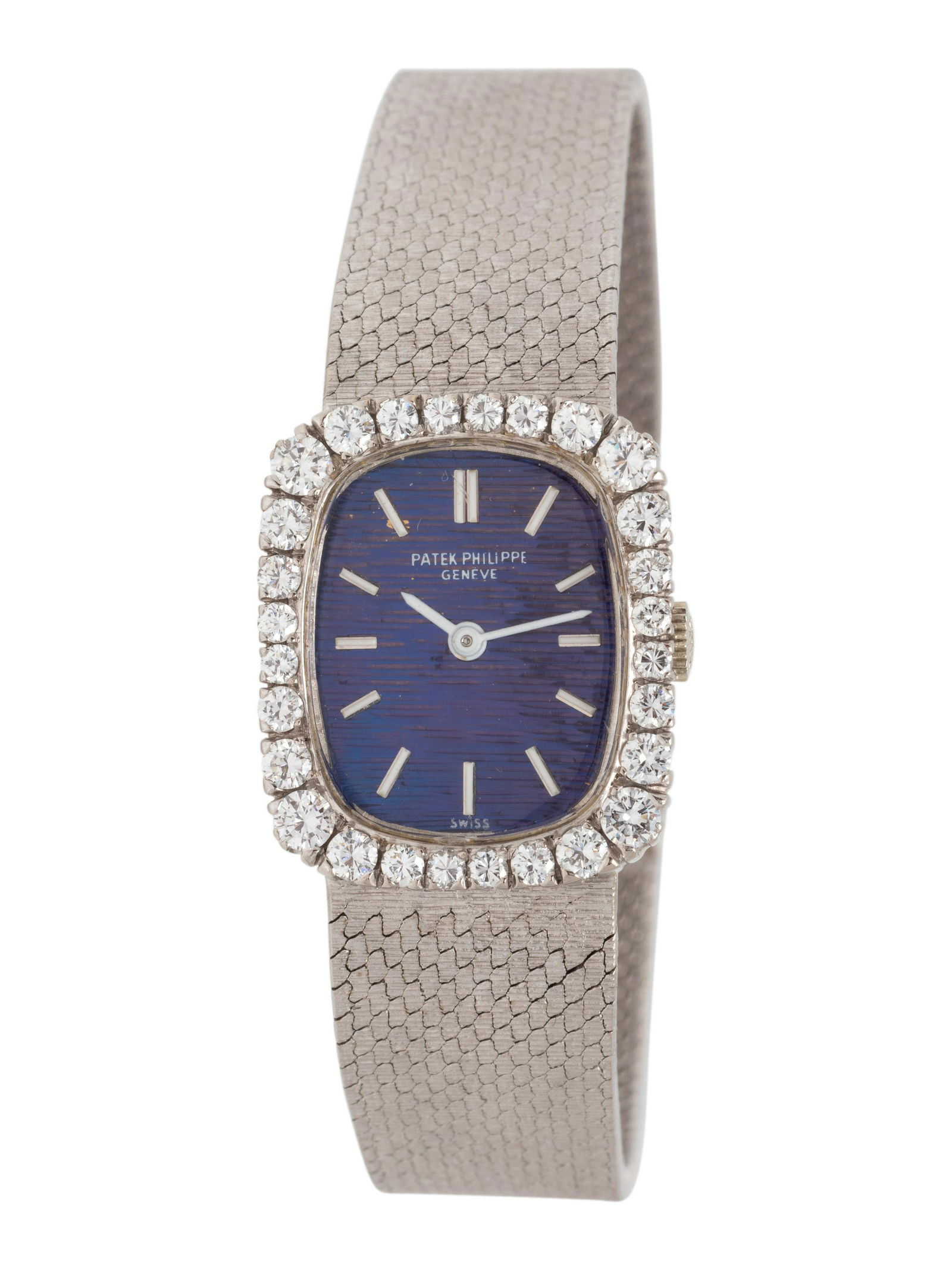 PATEK PHILIPPE, REF. 4102/1 18K WHITE GOLD AND DIAMOND 'ELLIPSE LADY' WRISTWATCH (1 of 3)