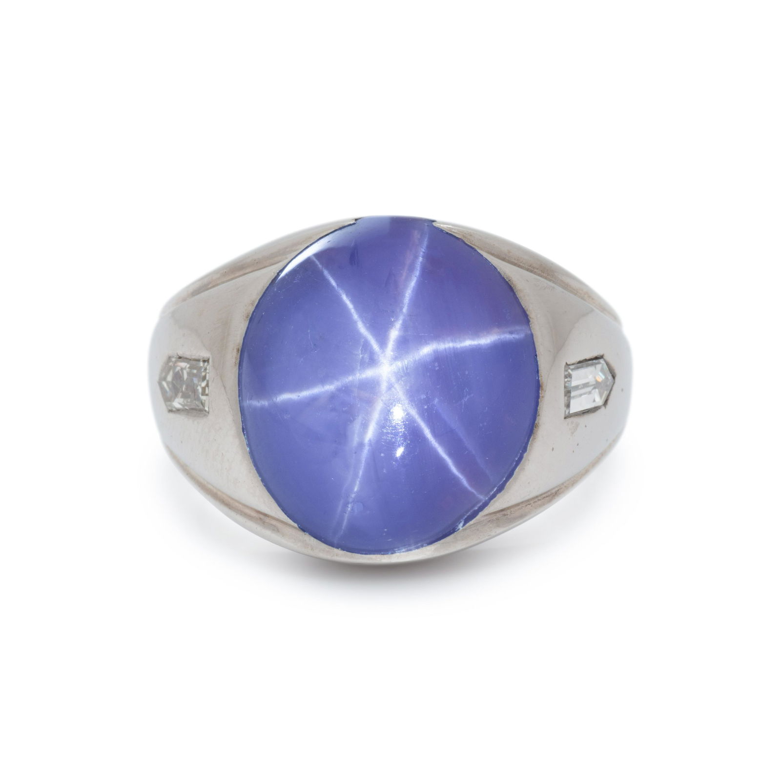 STAR SAPPHIRE AND DIAMOND RING (1 of 4)