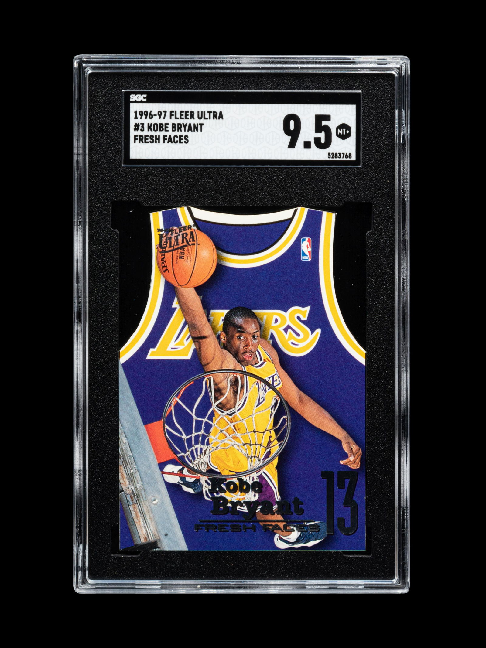 A 1996 97 Fleer Ultra Fresh Faces Kobe Bryant Rookie Basketball