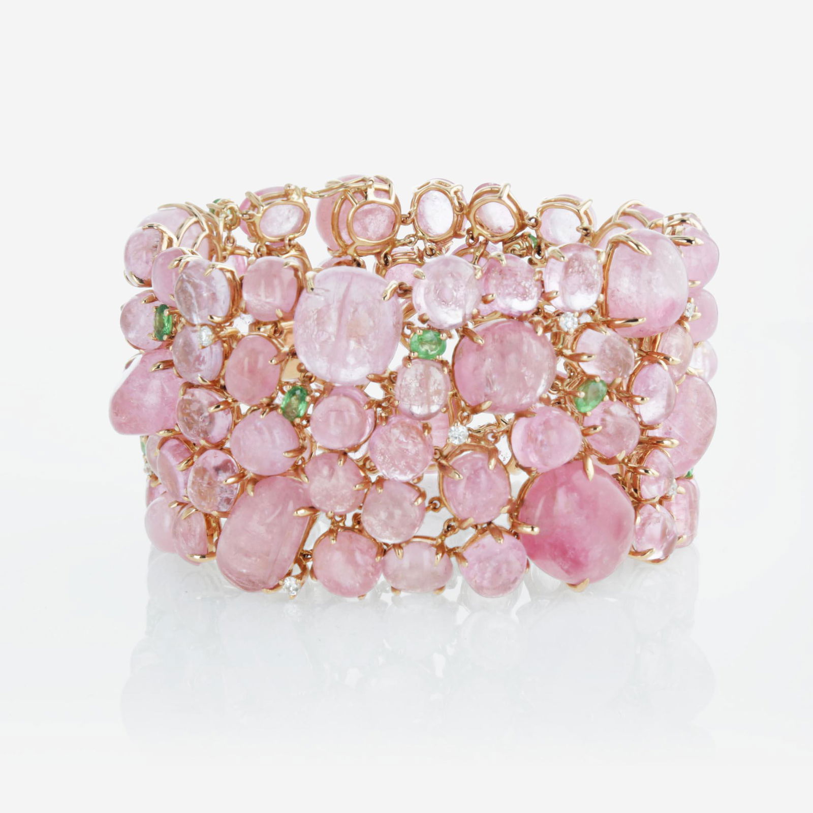An 18K rose gold and tourmaline statement bracelet (1 of 3)