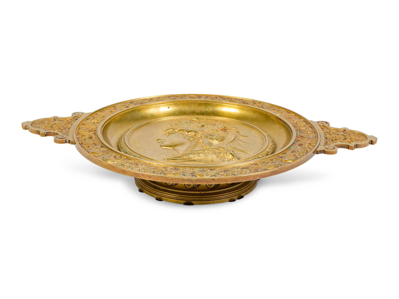 A Gilt Bronze Tazza with the Profile of Jason by E. Provost (French, 19th Century) (1 of 3)