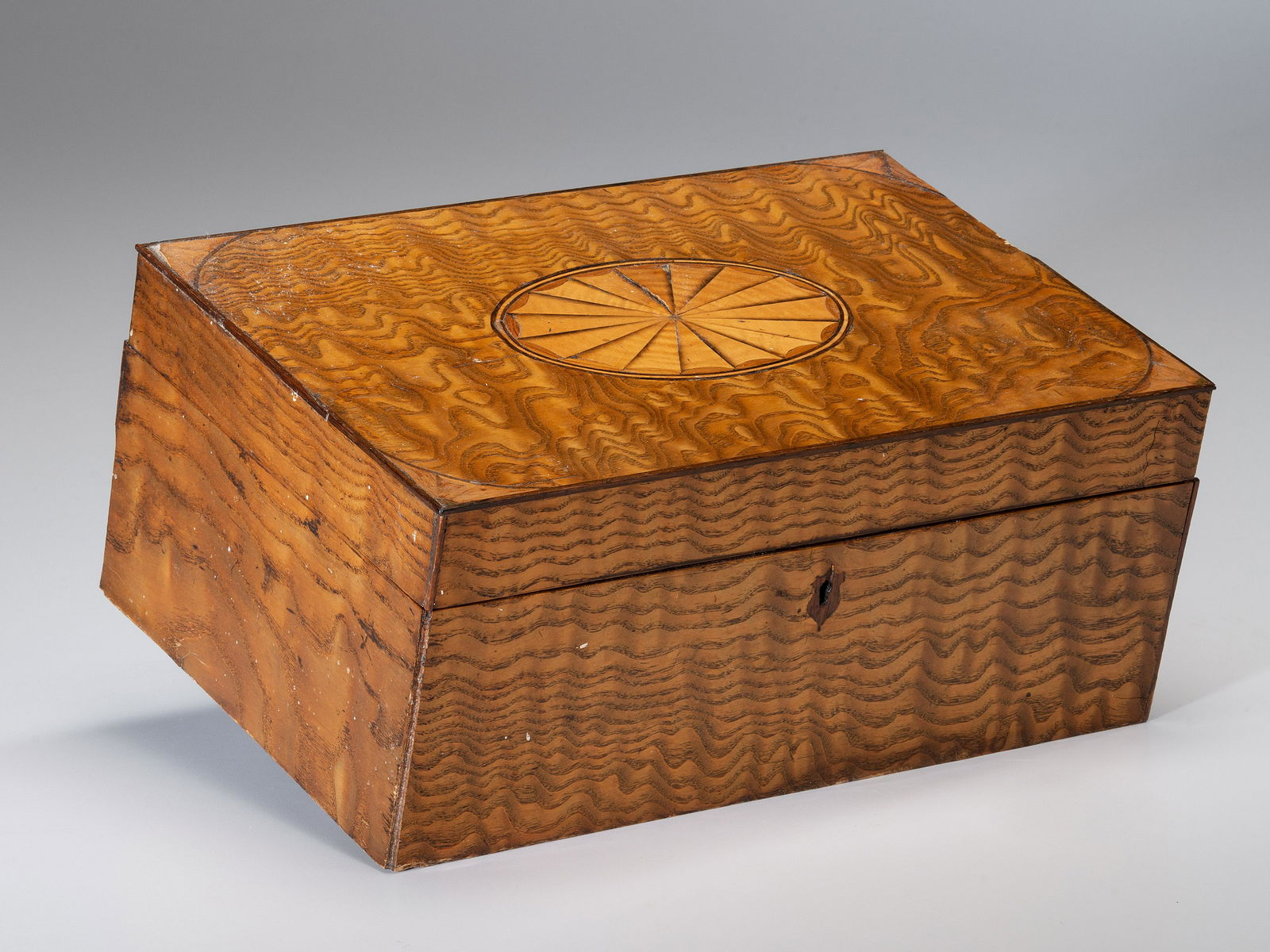An Ash and Marquetry Sewing Box (1 of 6)