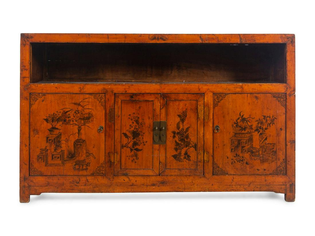 A Chinese Export Paint-Decorated Serving Cabinet (1 of 3)