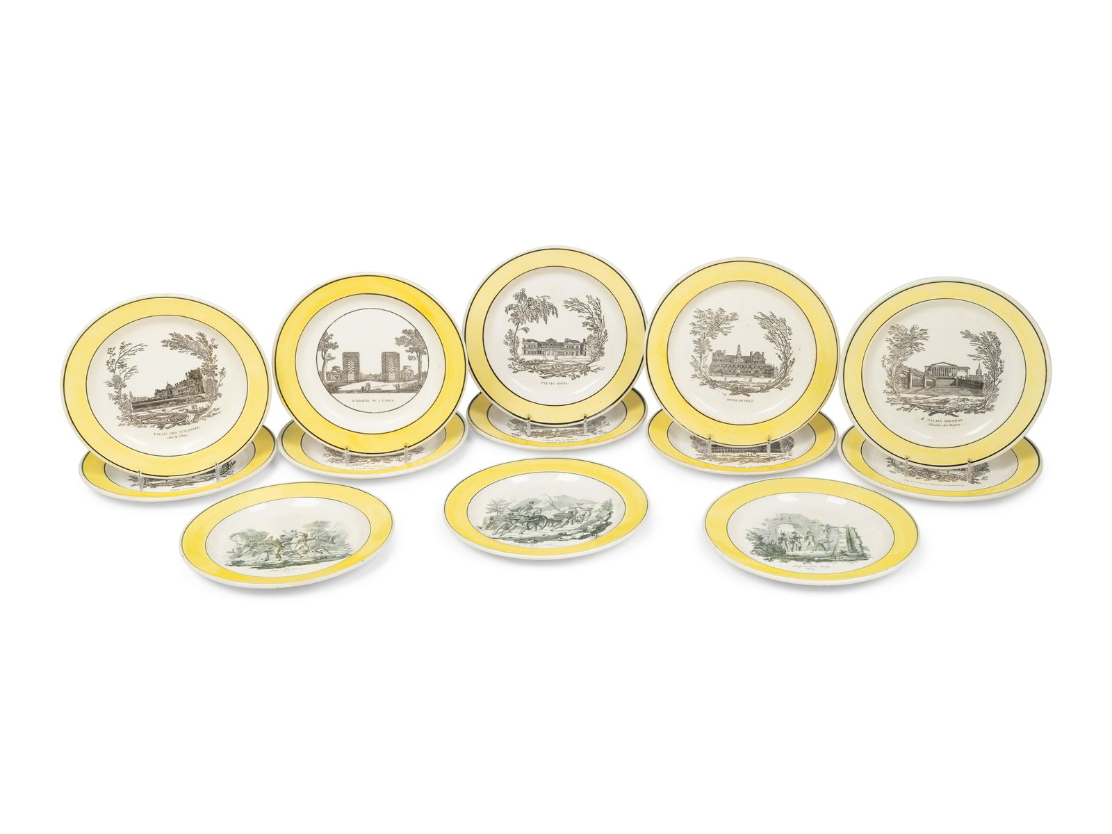 A Set of Thirteen Creil et Montereau Faience Plates (1 of 3)