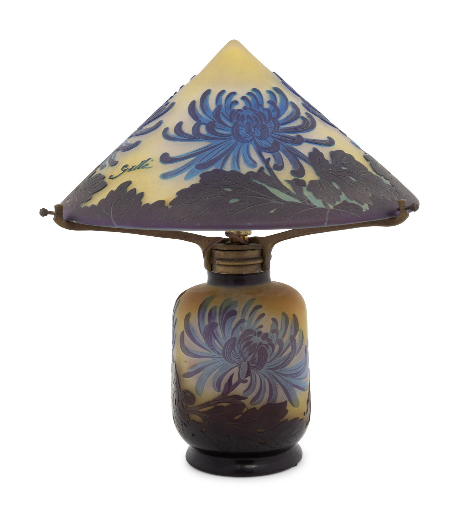 An Emile Galle Glass Lamp (1 of 3)
