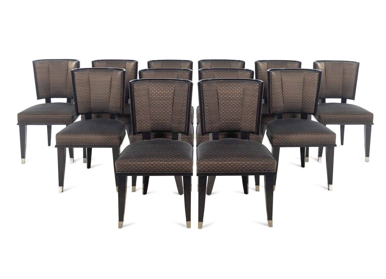 A Set of Twelve Mattaliano Art Deco Style Dining Chairs  (1 of 2)