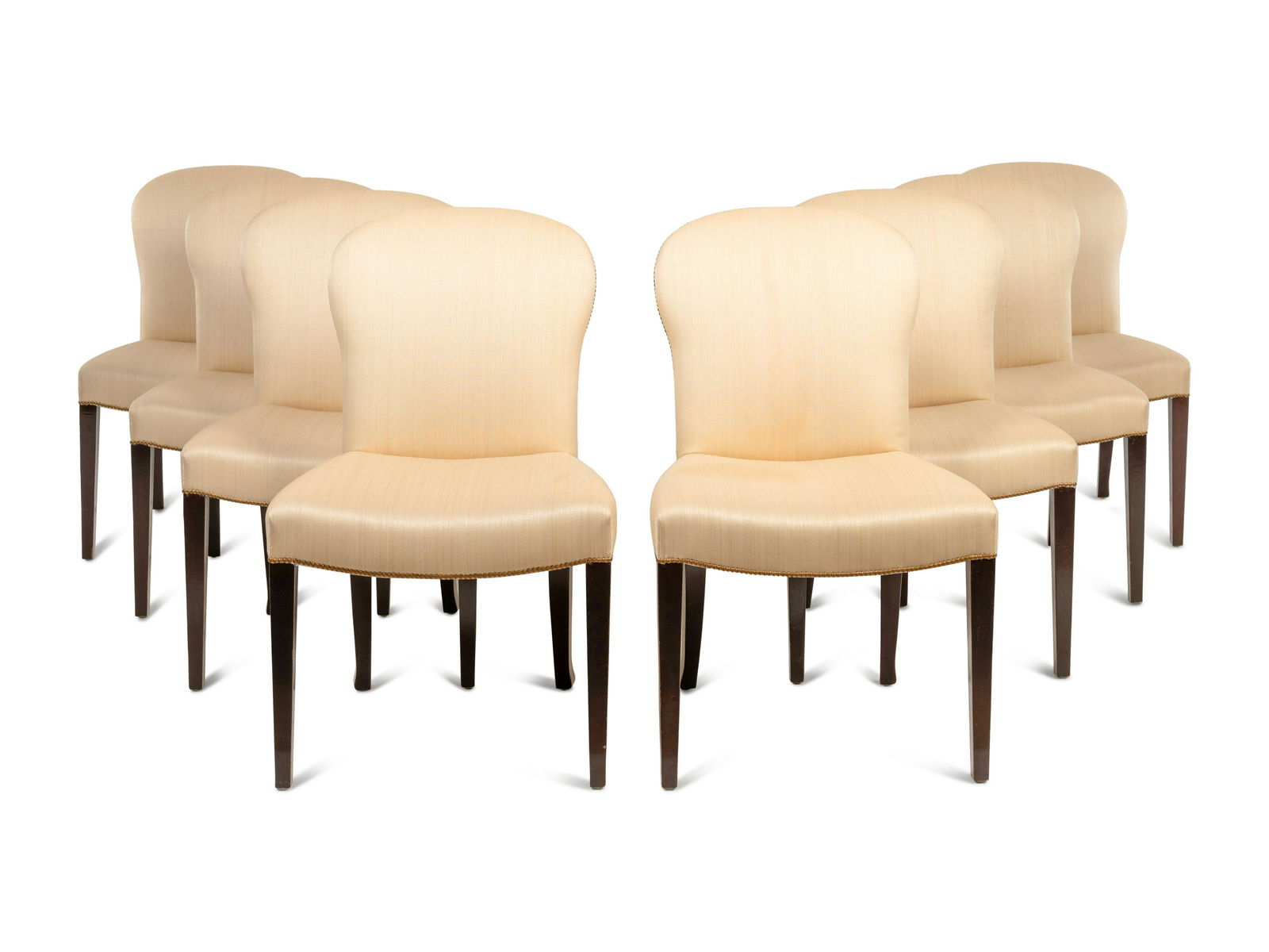 A Set of Eight Saddle Dining Chairs (1 of 3)