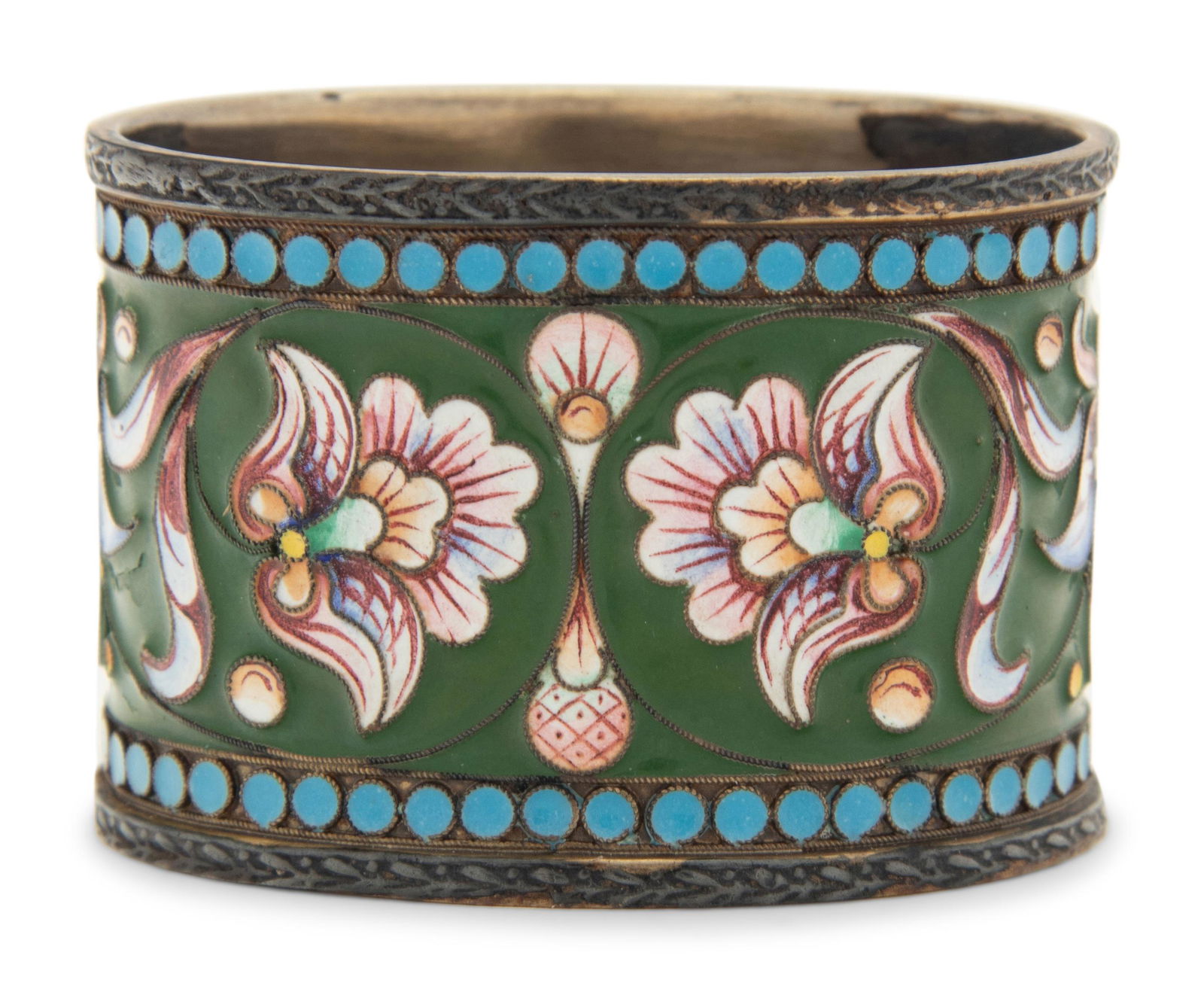 A Russian Enameled Silver Napkin Ring (1 of 3)