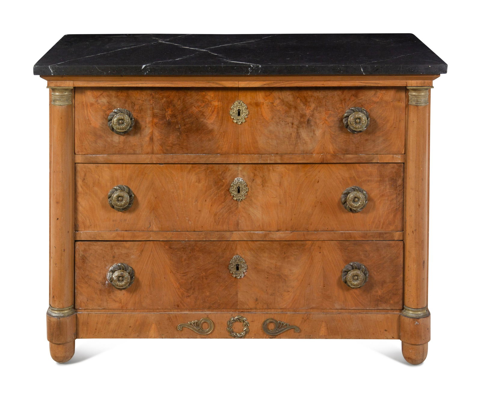 A German or Austrian Marble-Top Walnut Chest of Drawers (1 of 3)