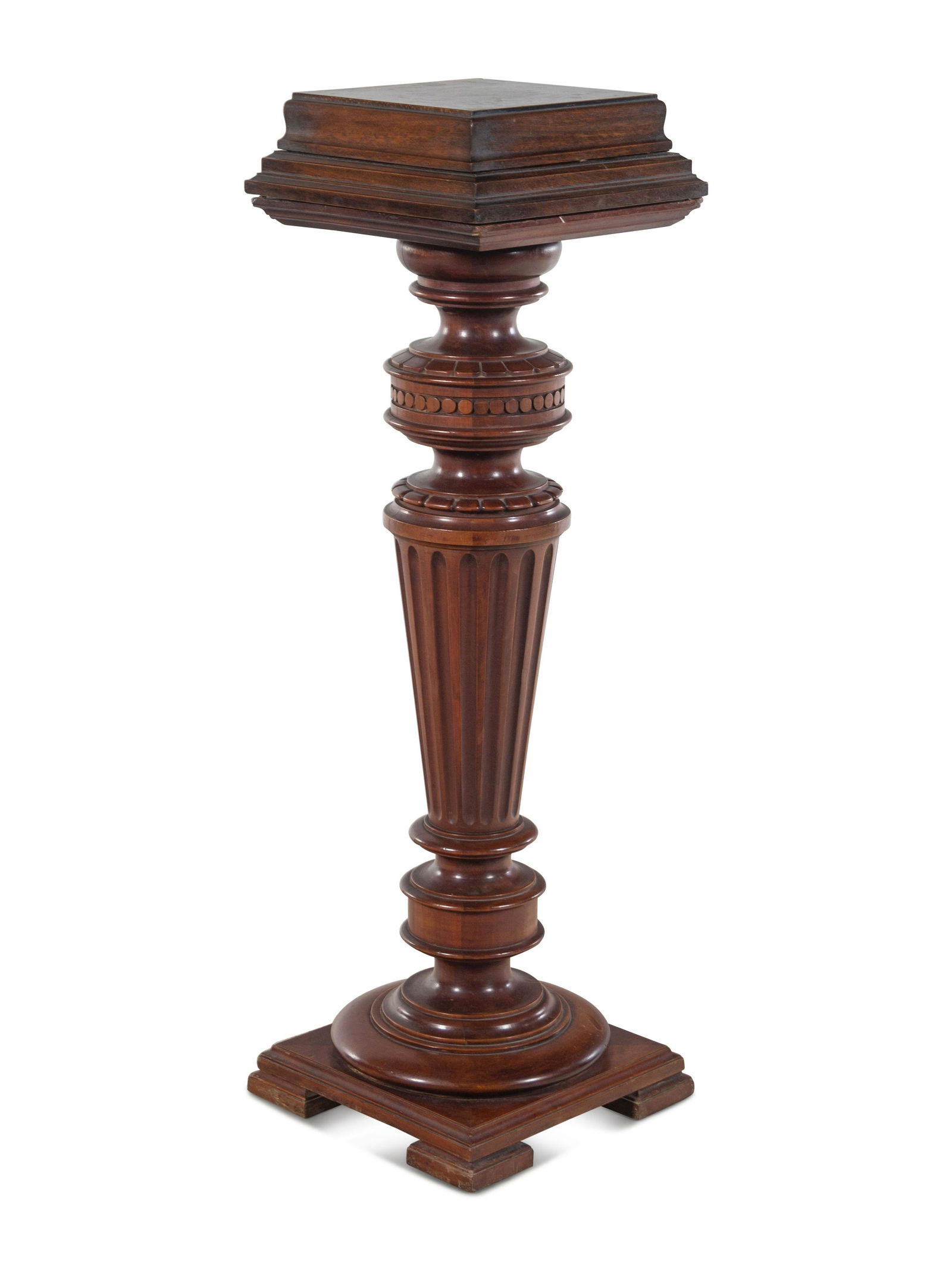 A Victorian Walnut Dinner Bell Pedestal (1 of 2)