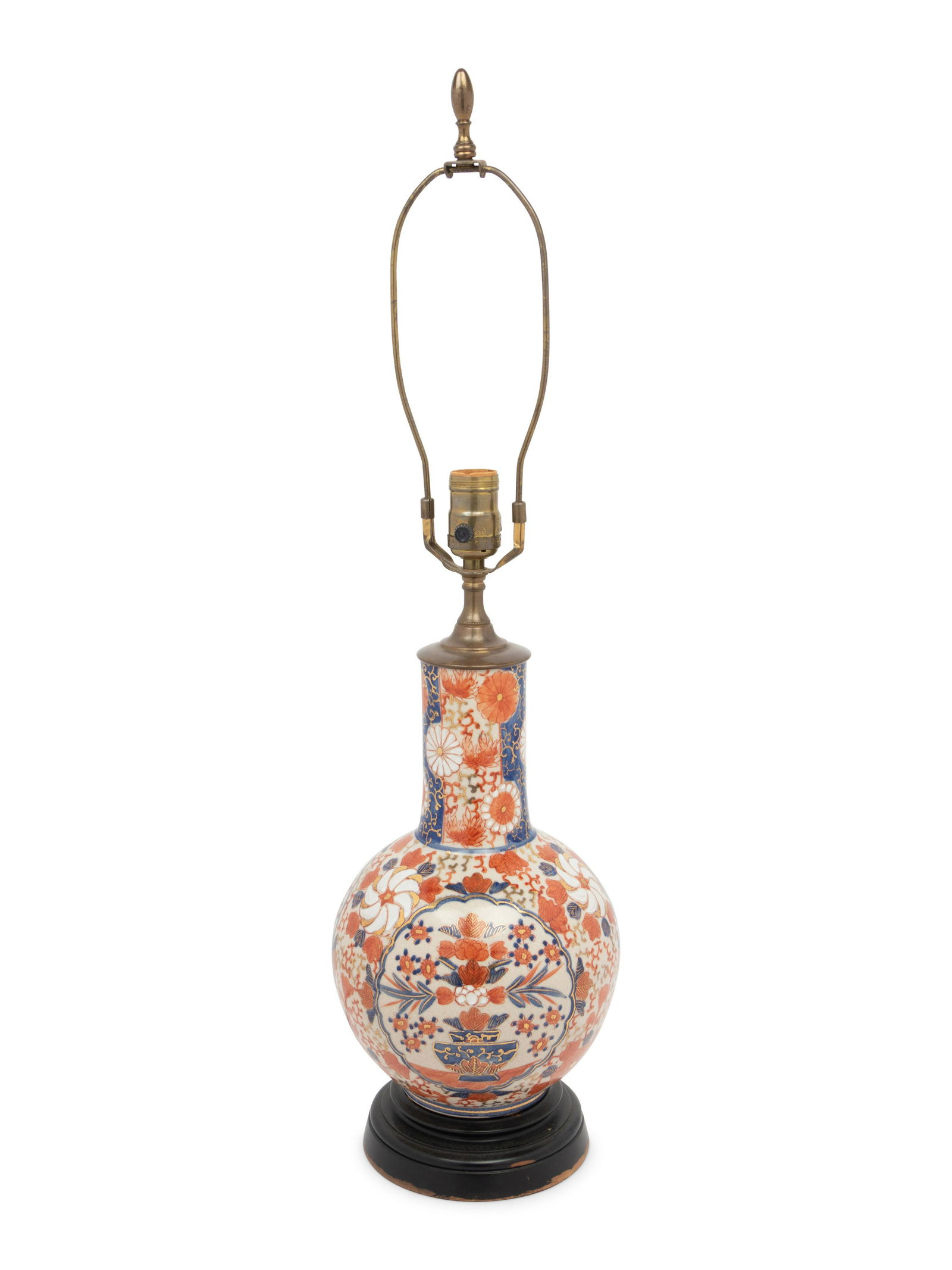 An Imari Palette Porcelain Vase Mounted as a Lamp (1 of 3)
