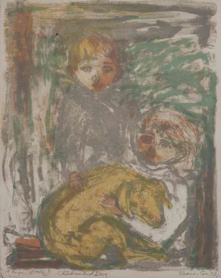 A Group of Six Works from Notable Chicago Artists: A Group of Six Works from Notable Chicago Artists, including works by Eleanor Coen, Max Kahn, Margaret Lanterman and Martyl Schweig Langsdorf. Largest 26 x 36 inches.