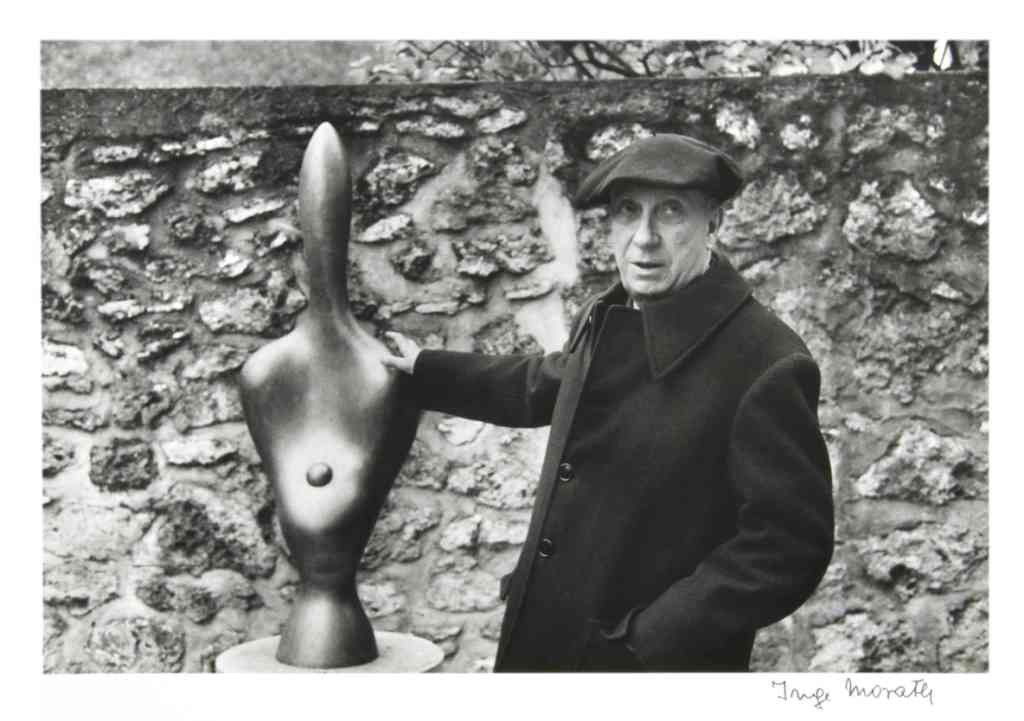 Inge Morath, (Austrian, 1923-2002), Jean Arp: Inge Morath (Austrian, 1923-2002) Jean Arp gelatin silver print signed (in the margin), stamped (verso) 8 3/4 x 13 inches.