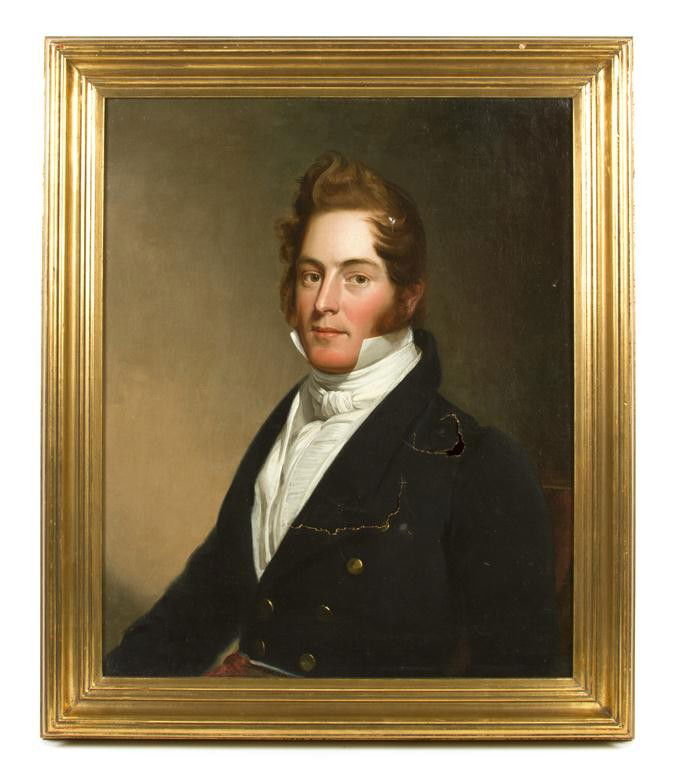 British School, (19th century), Portrait of a Gen: British School (19th century) Portrait of a Gentleman oil on canvas 29 1/4 x 23 1/2 inches.