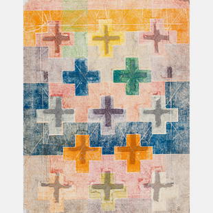 Alan Shields (American, 1944-2005) Untitled, 1981: Alan Shields (American, 1944-2005) Untitled, 1981 woodcut on handmade paper signed, dated, and numbered 13/18 in pencil 35 x 27 inches. Property from the Estate of Joseph Wilfer, Pace Prints Master Pr