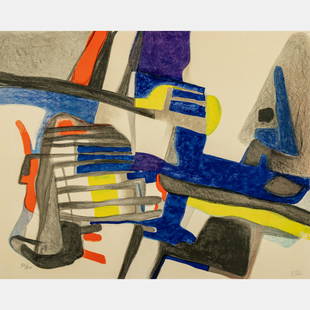 Maurice Esteve (French, 1904-2001) Matinailles, 1956: Maurice Esteve (French, 1904-2001) Matinailles, 1956 lithograph signed and numbered 92/200 in pencil 17 1/2 x 22 inches. Property from the Estate of John J. Reiss, sold to benefit the Lois Ehlert and