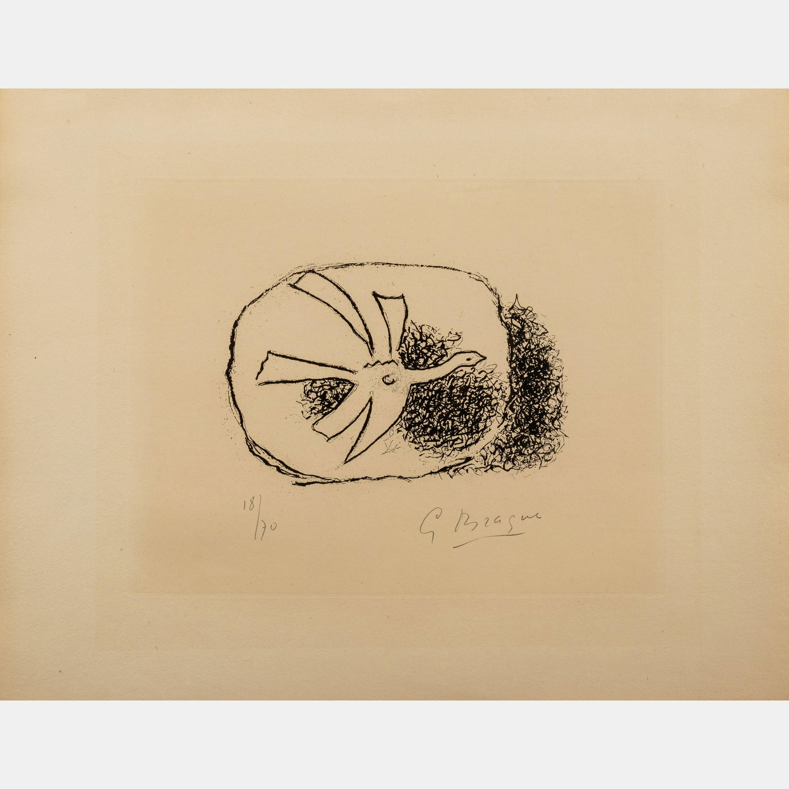 Georges Braque (French, 1882-1963) Oiseau dans son nid (from AoÃ»t), 1958 (1 of 7)