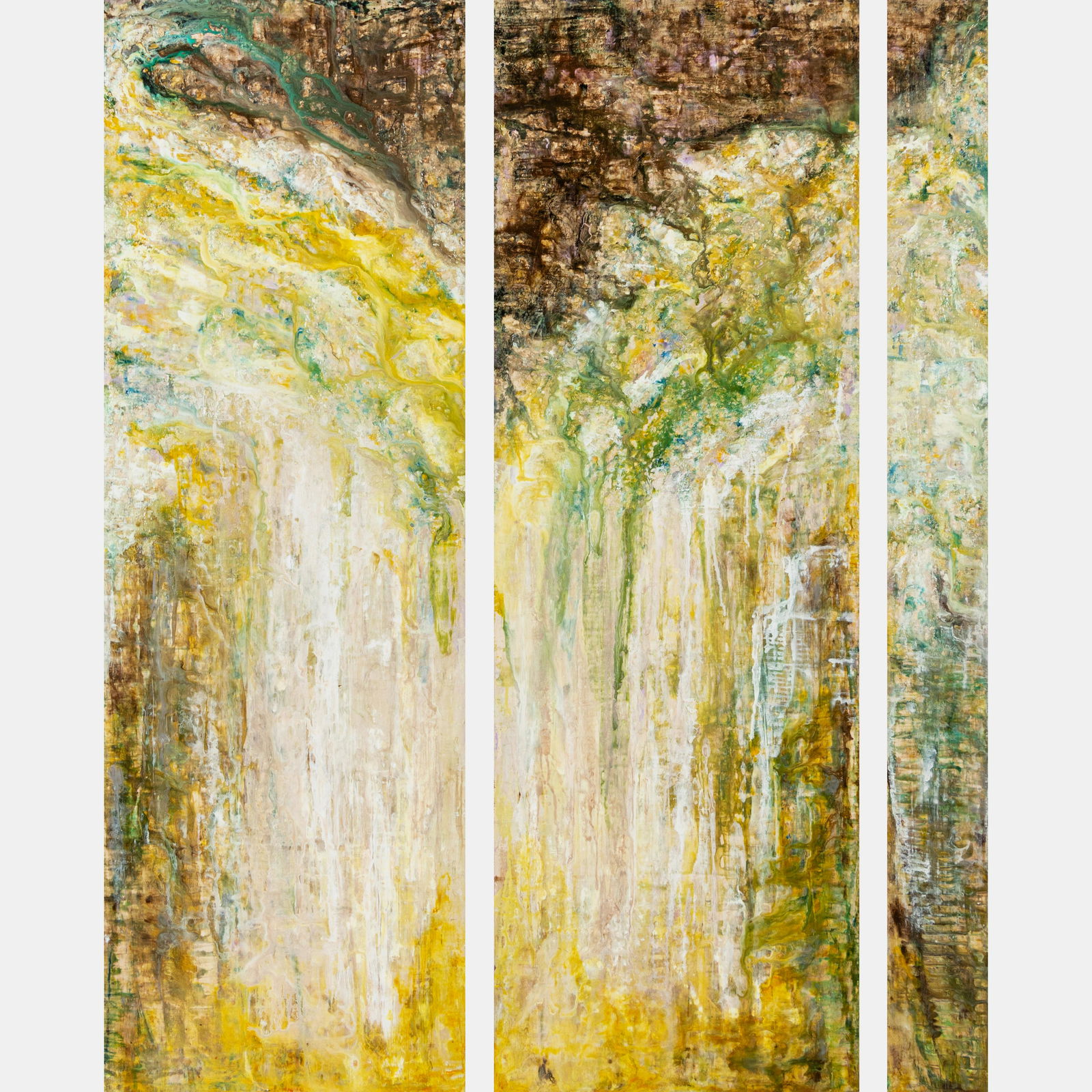 Hilario Gutierrez (American, b. 1950) Eternal Flight, 1999: Hilario Gutierrez (American, b. 1950) Eternal Flight, 1999 acrylic on canvas signed Hilario Gutierrez (verso, each panel) and titled (verso, two larger panels); signed Hilario (right canvas edge of on