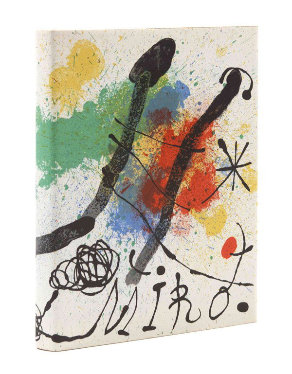 (MIRO, JOAN) ERBEN, WALTER. Joan Miro. Monte Carlo: (MIRO, JOAN) ERBEN, WALTER Joan Miro. Monte Carlo: Andre Sauret, 1960. 4to, publisher's linen-backed boards with blue and yellow design, lithographed dust jacket and original glassine. Limited edition