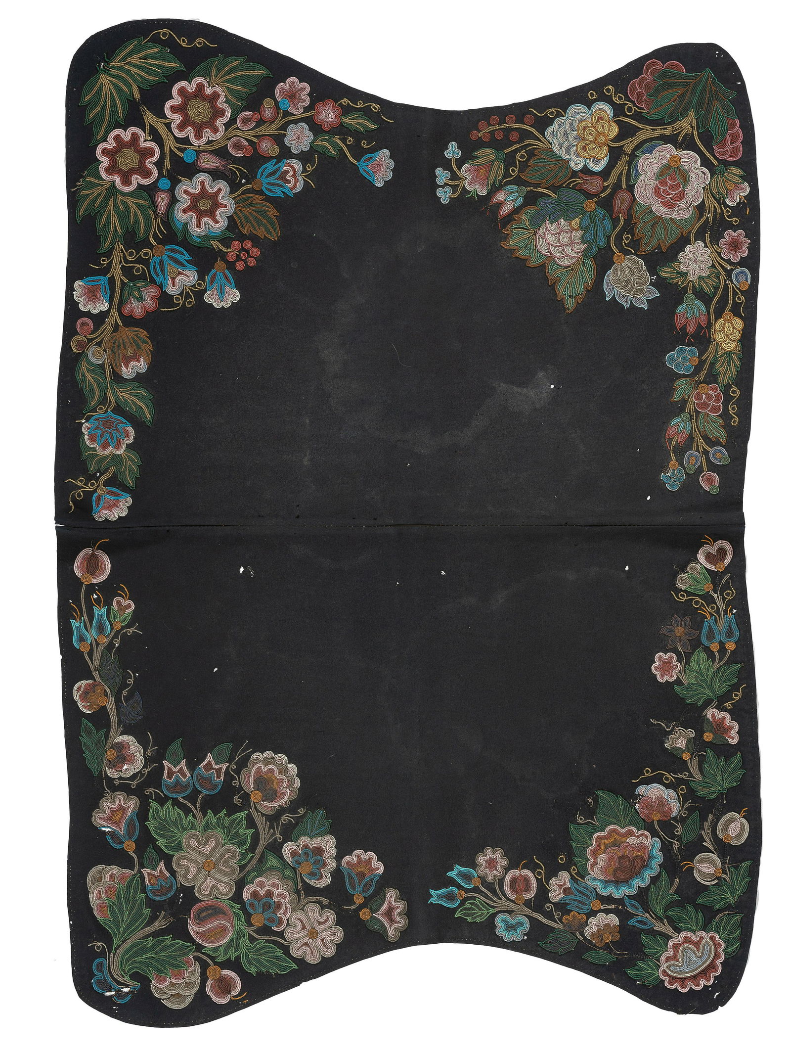 Cree Beaded Wool Saddle Blanket (1 of 2)